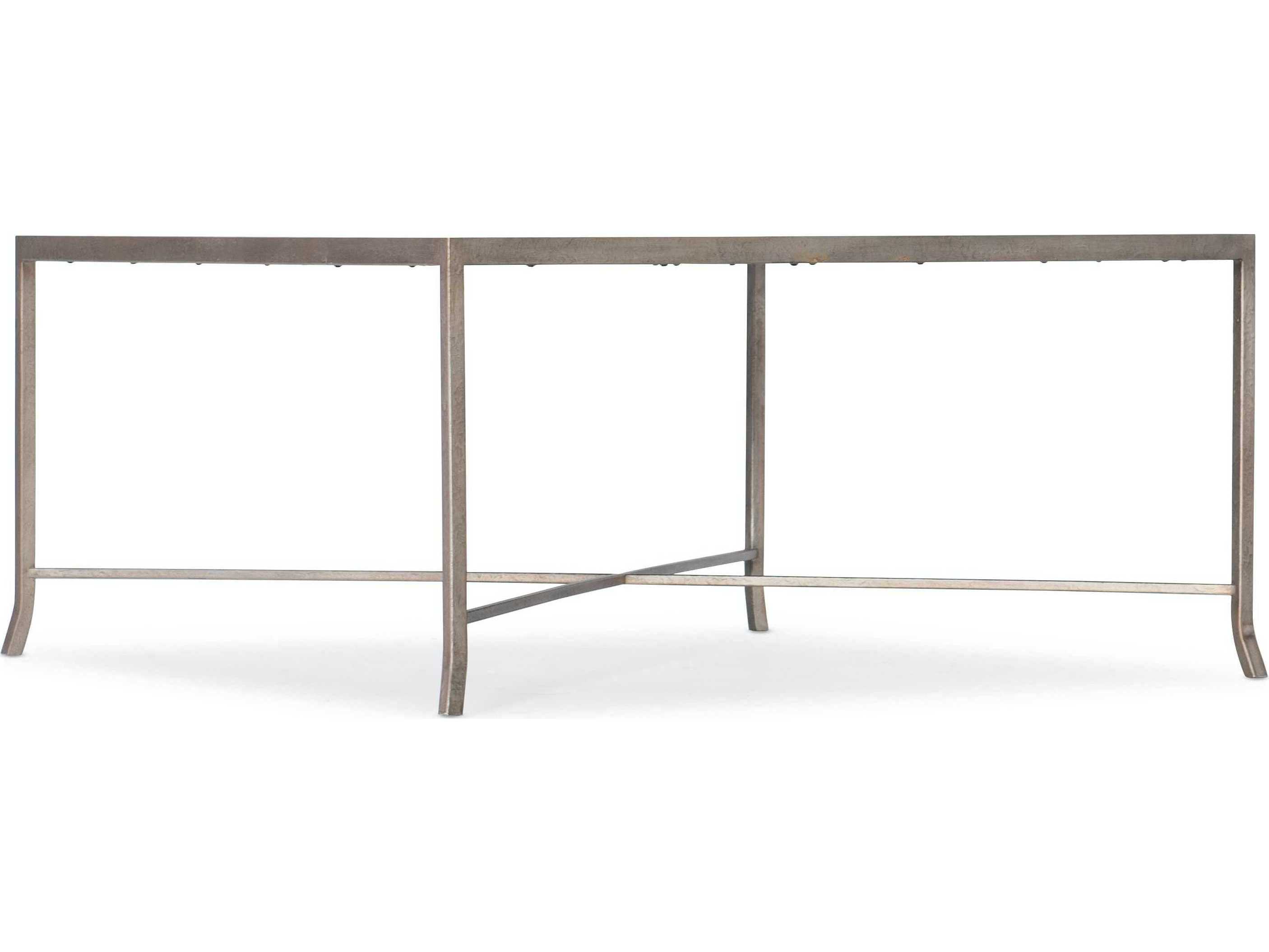 Hooker Furniture Alfresco Lapilli Carved Top Square Silver Cocktail Table