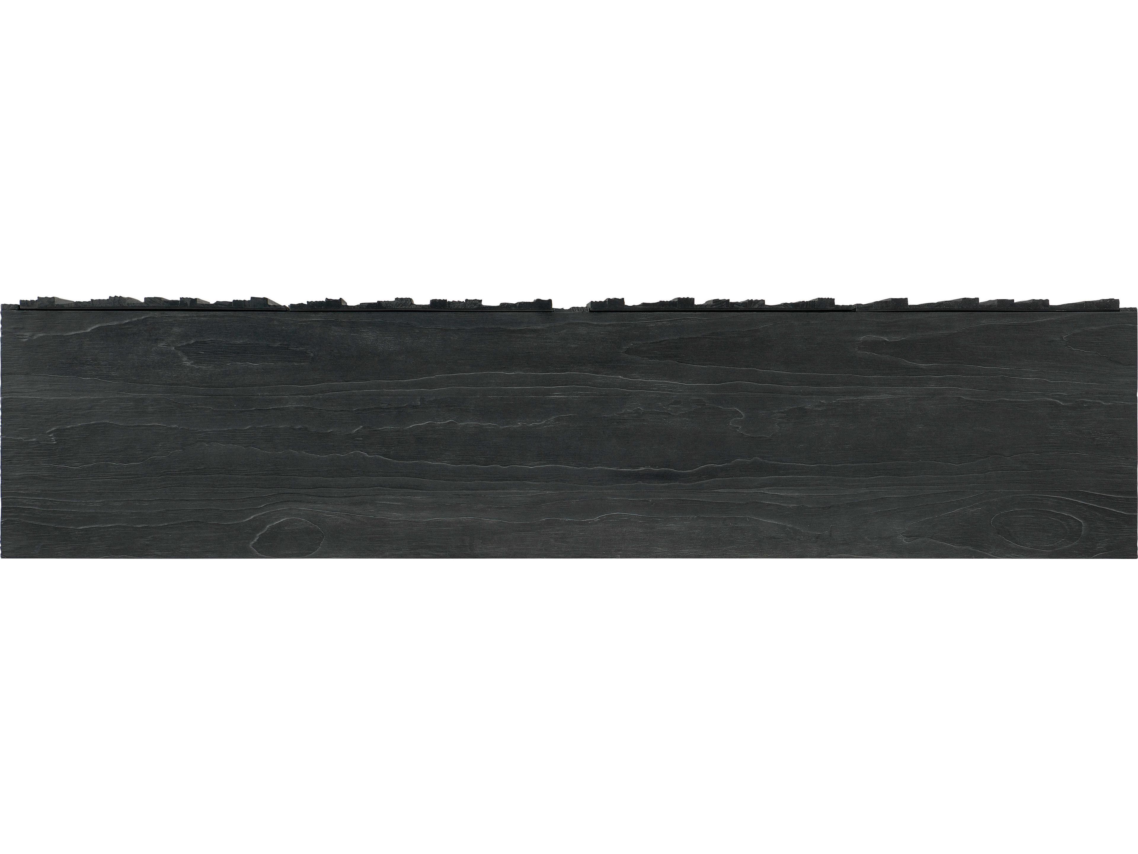 Luxecor Heritage Shou Sugi Ban 80" Pine Wood Black Media Console