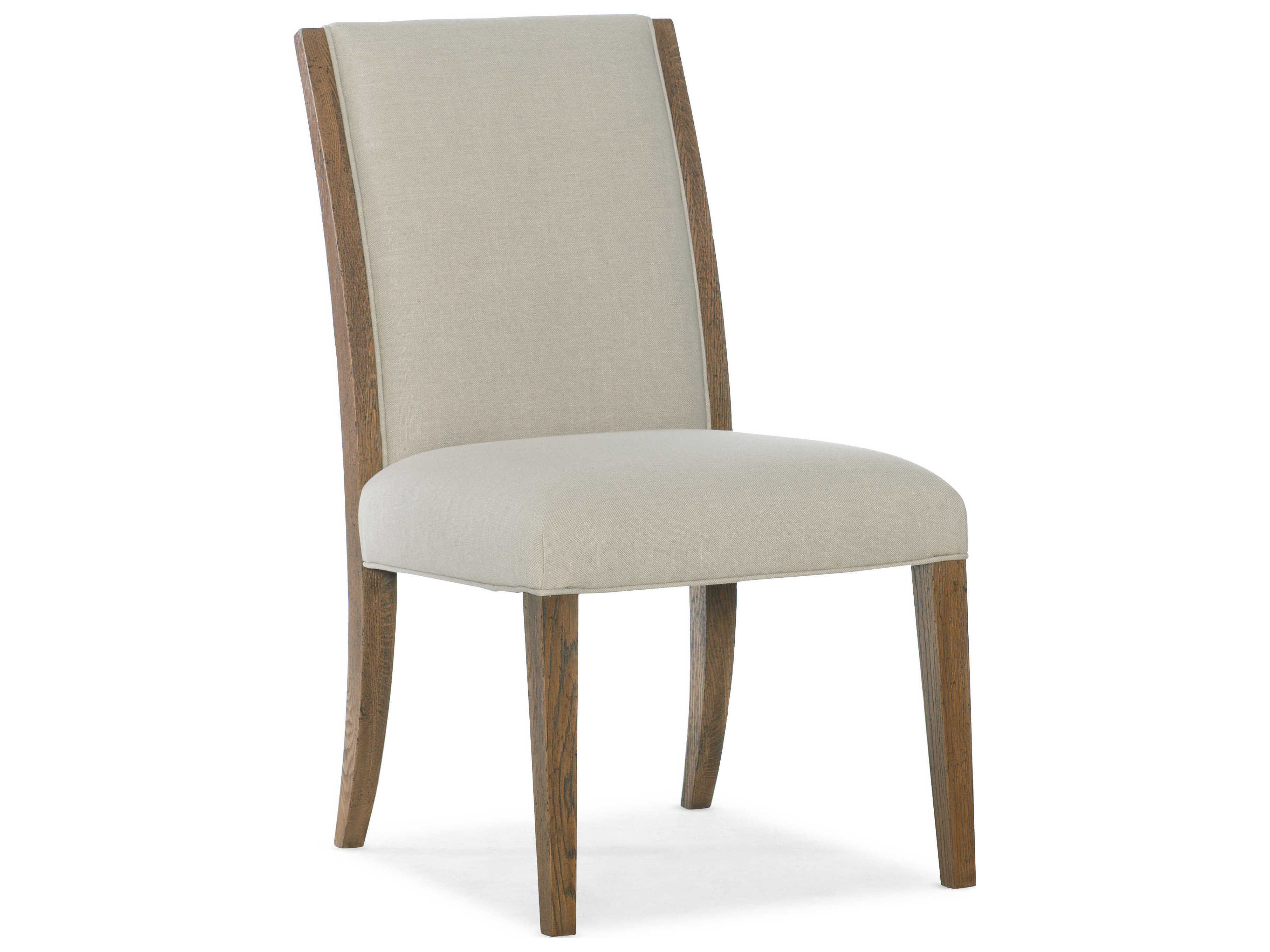 Hooker Furniture Chapman Oak Wood Beige Upholstered Side Dining Chair