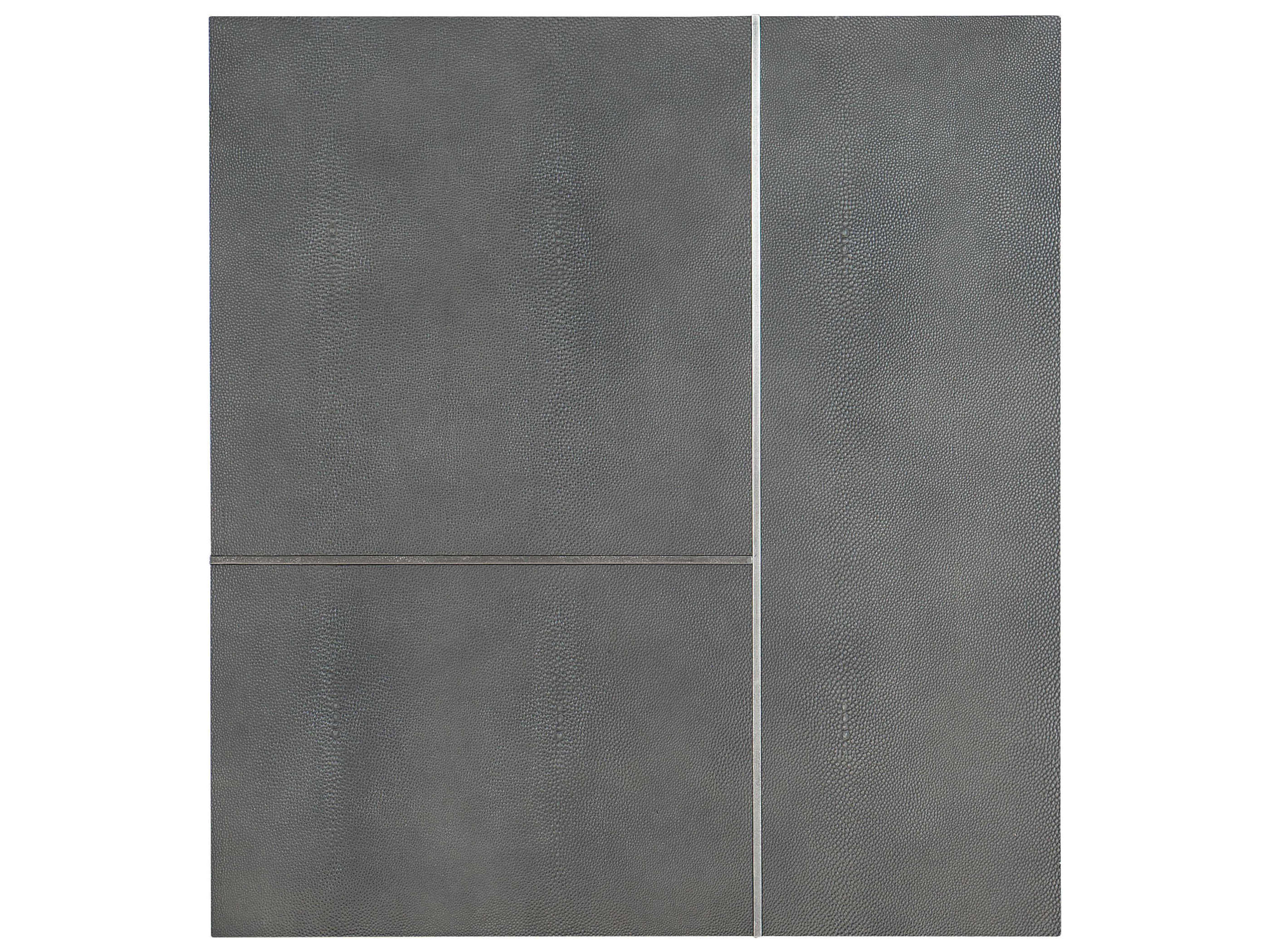 Hooker Furniture Chapman Mixed Media Square Faux Shagreen Gray Pewter End Table