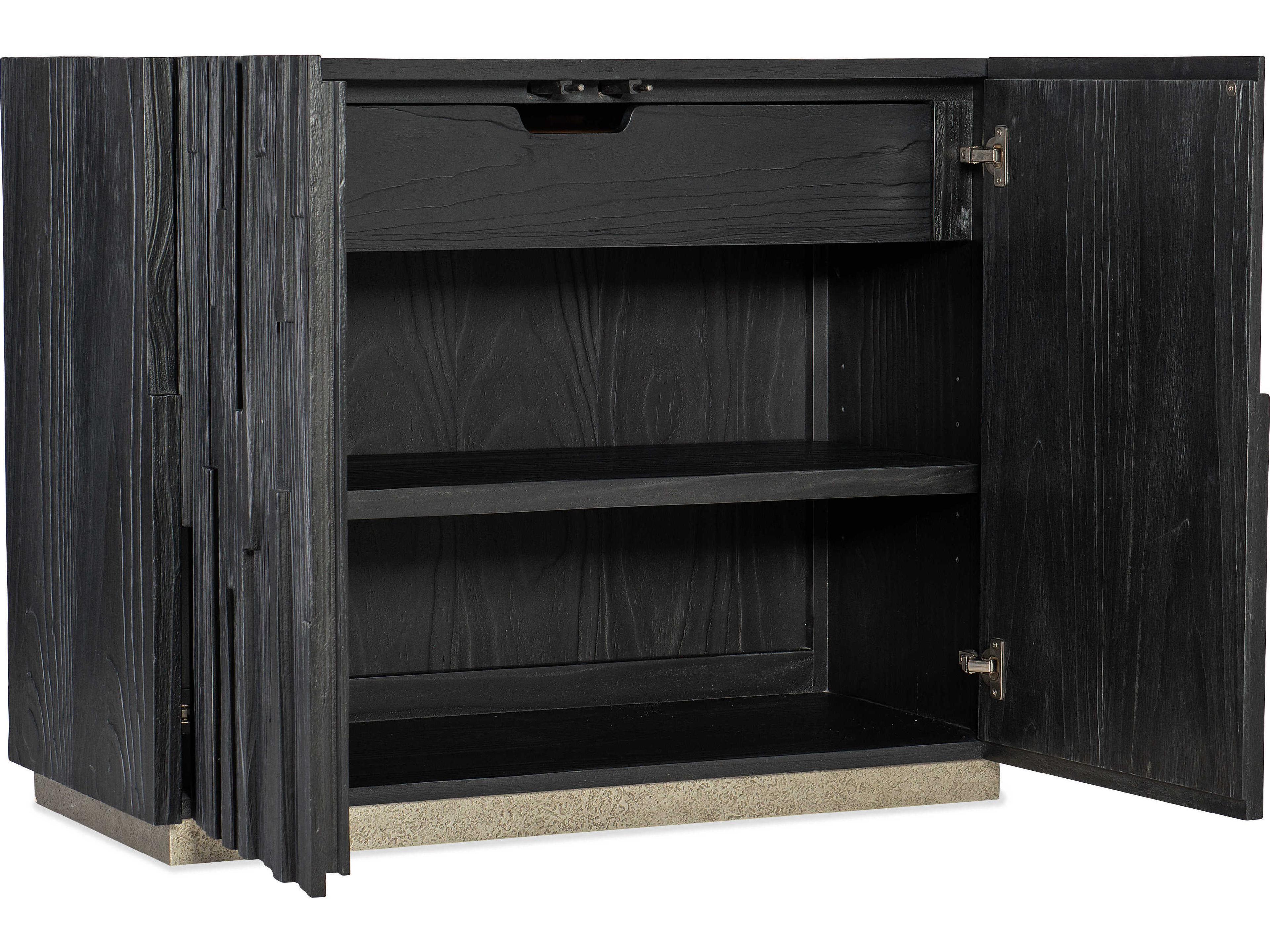 Hooker Furniture Chapman Black Pewter Pine Wood Accent Chest