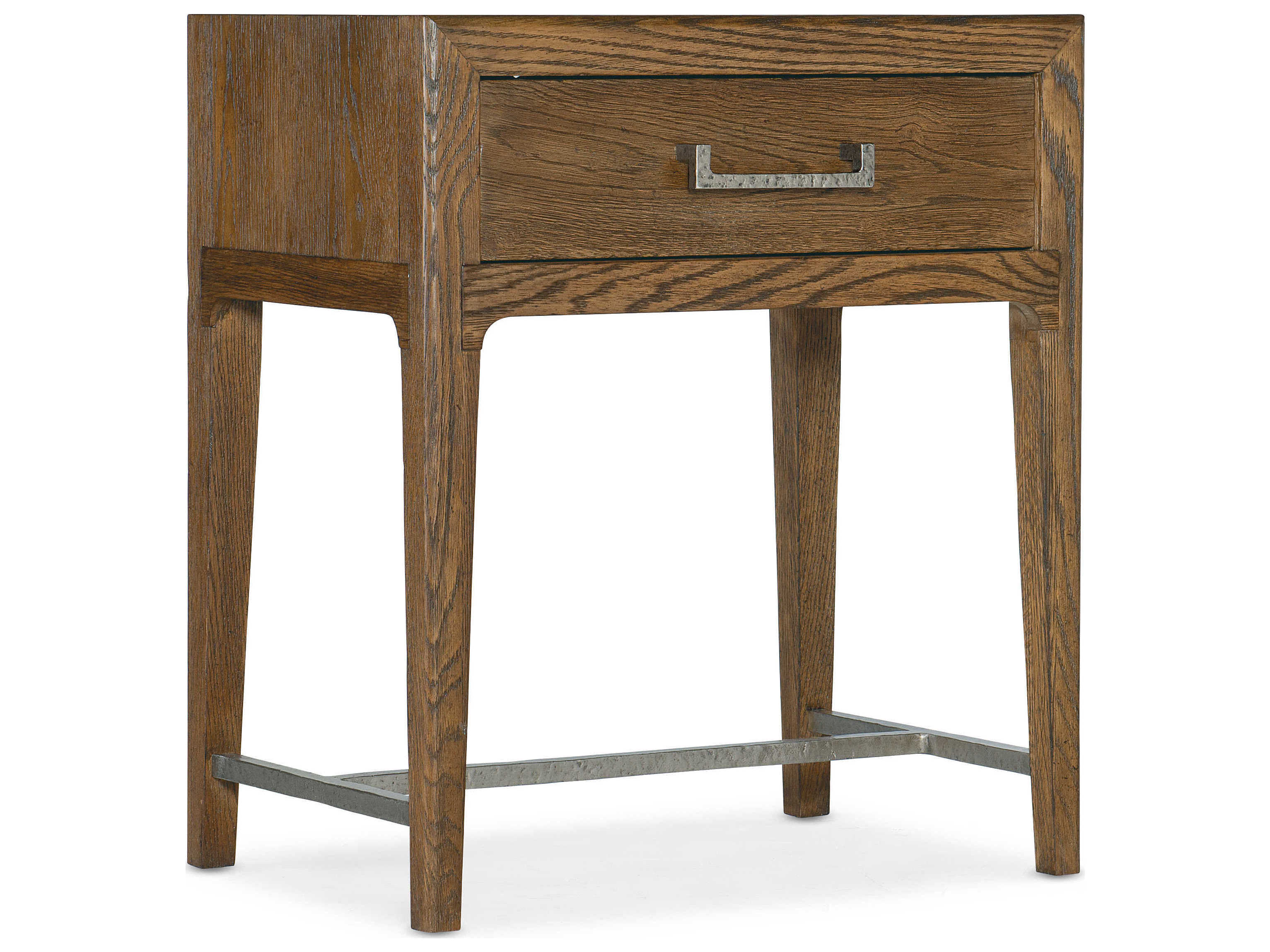 Hooker Furniture Chapman 1-Drawer Brown Oak Wood Nightstand