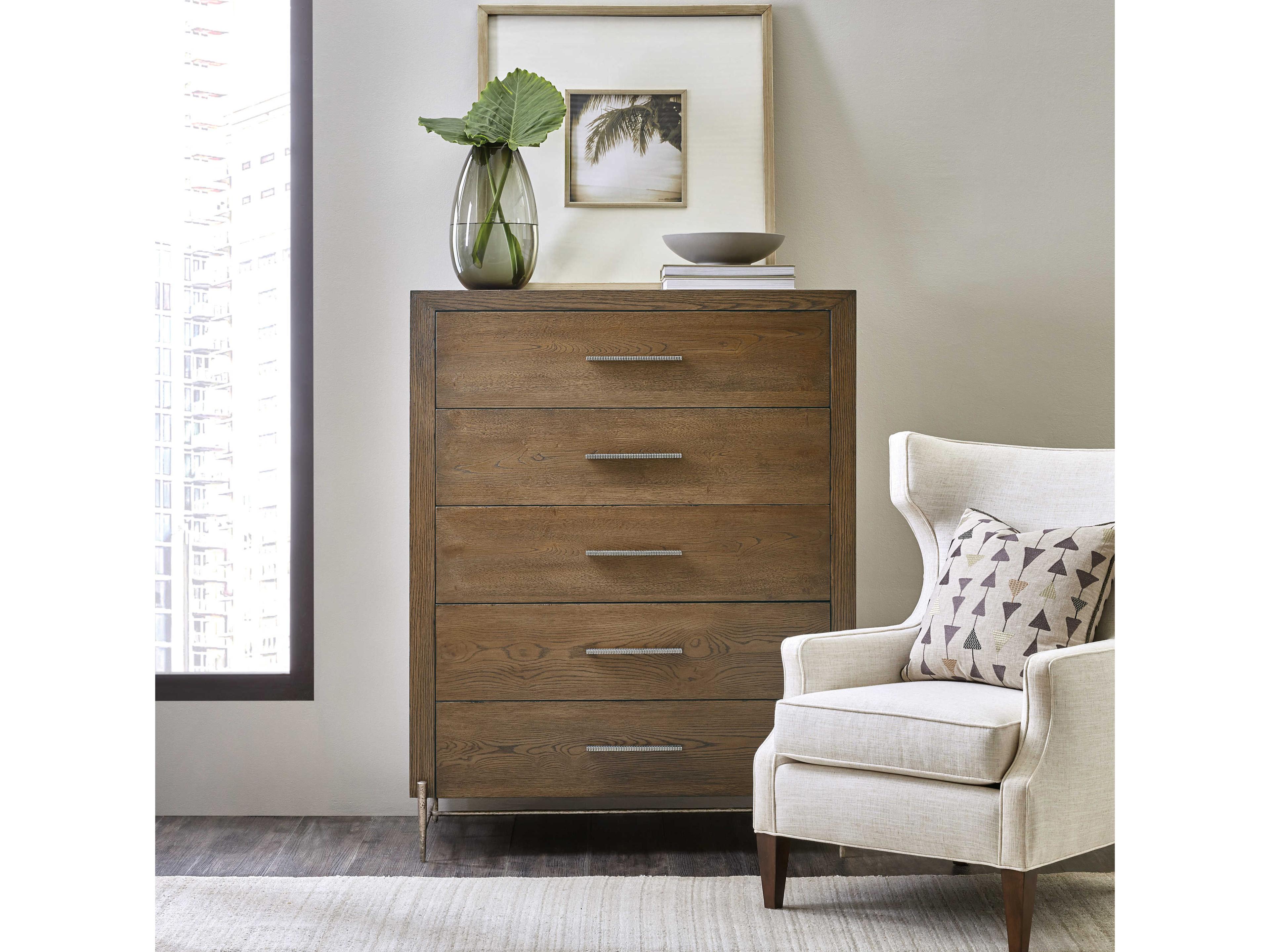 Hooker Furniture Chapman 5-Drawers Sorrel Brown Oak Wood Accent Chest