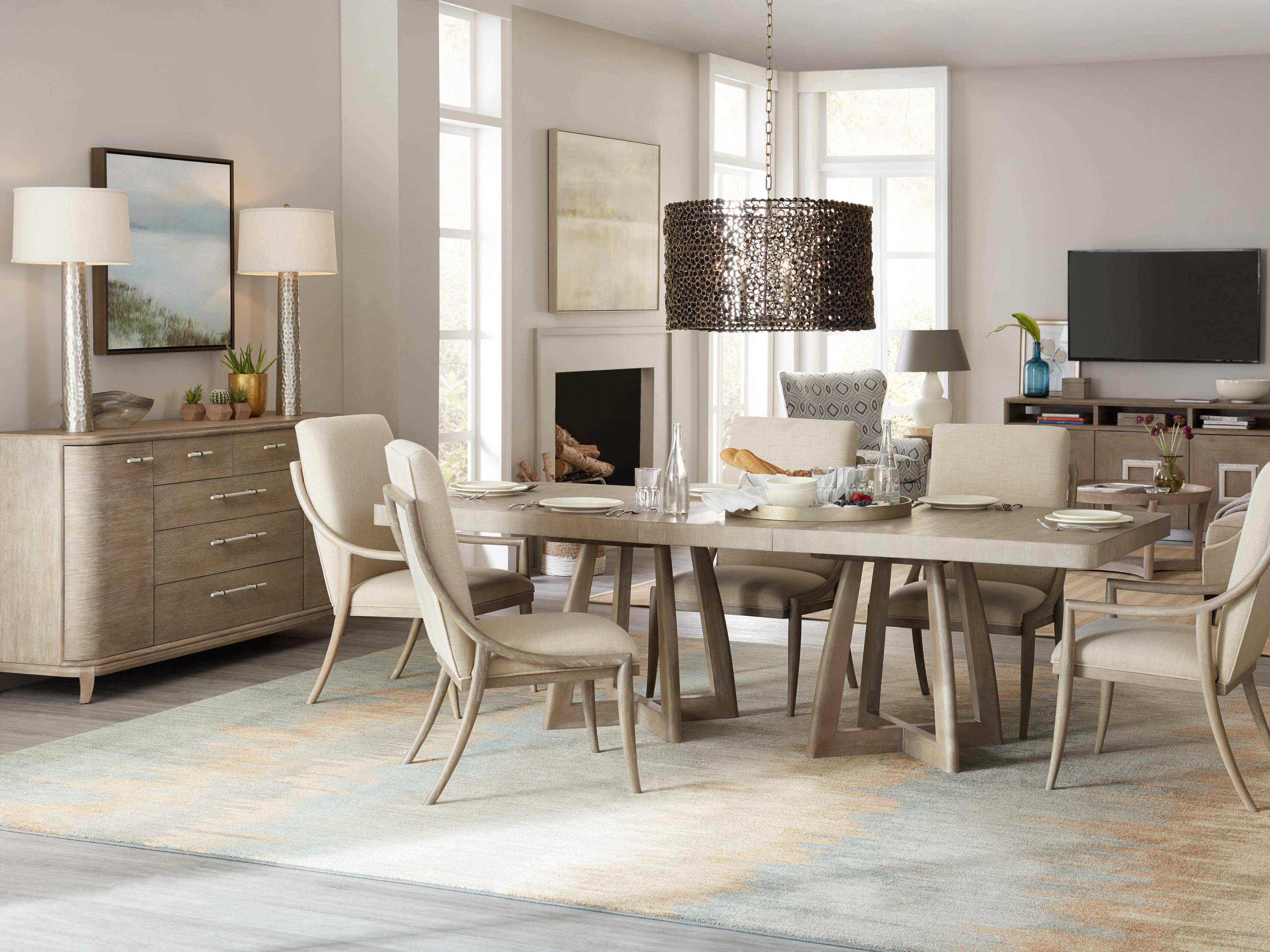 Hooker Furniture Affinity Extendable Rectangular Wood Dining Table