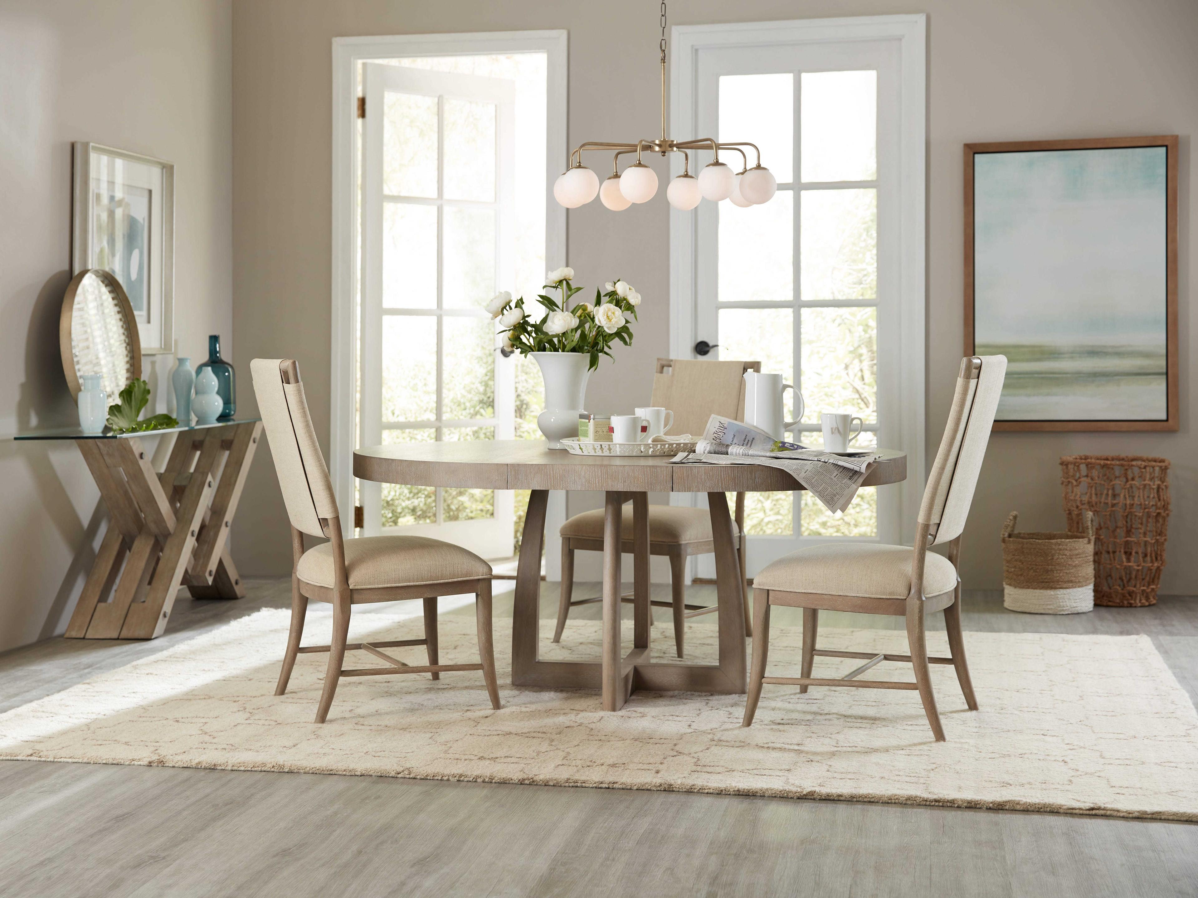 Hooker Furniture Affinity Rubberwood Beige Upholstered Side Dining Chair