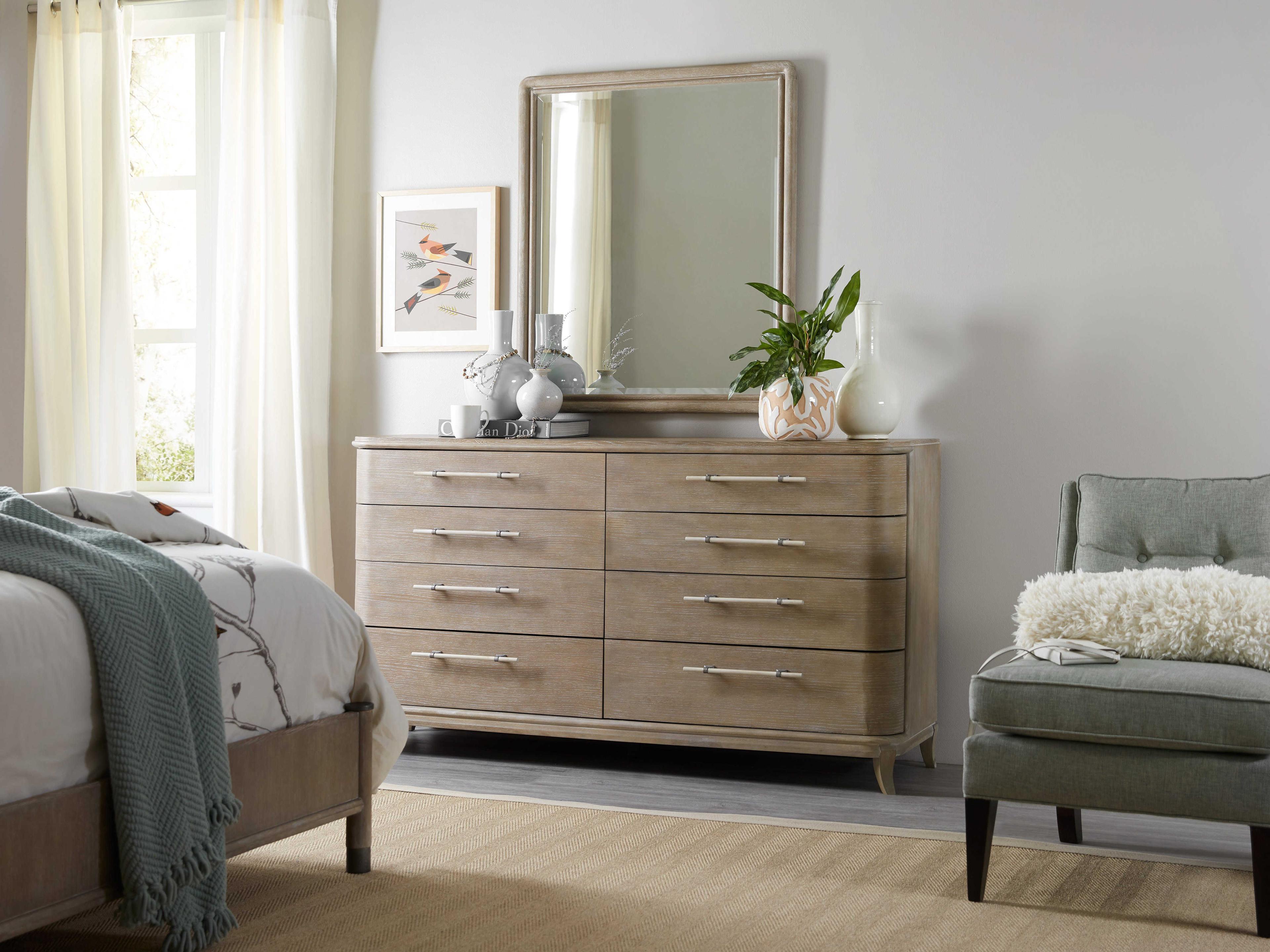 Luxecor Heritage 8-Drawers Gray Rubberwood Double Dresser