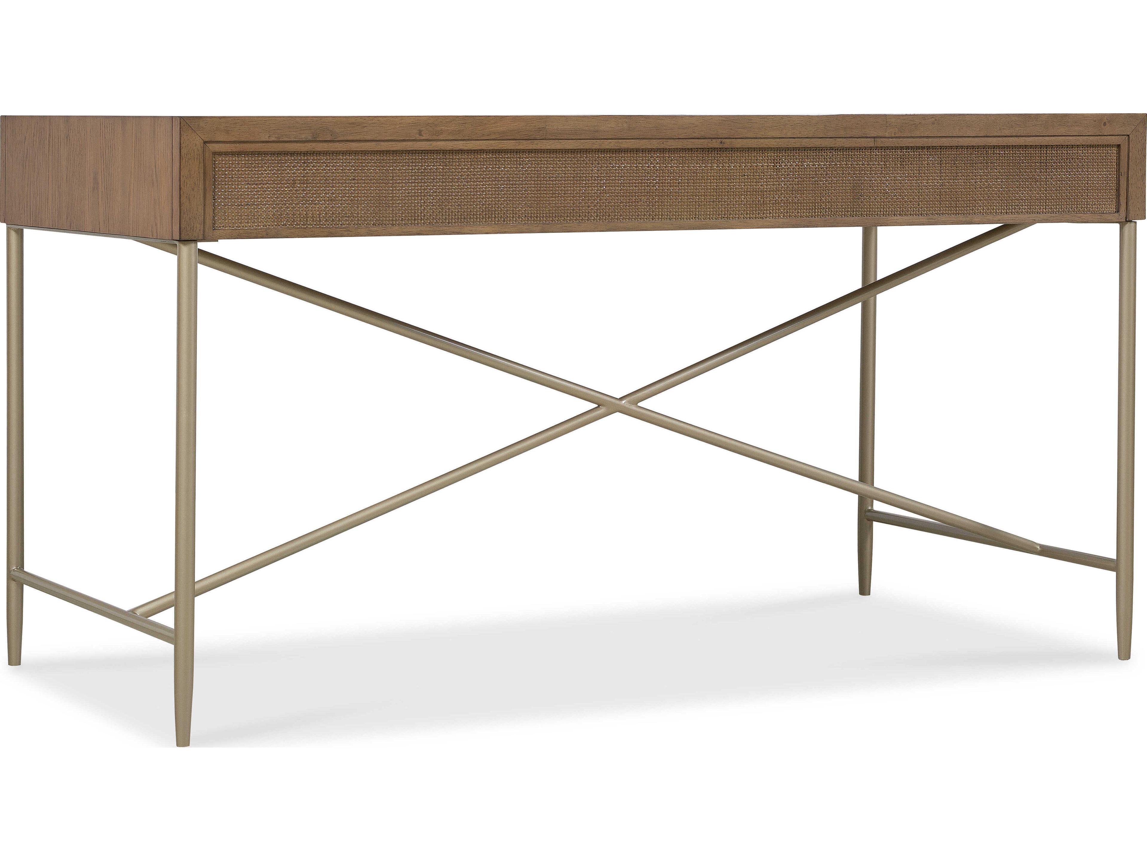 Hooker Furniture Sonnet Brown Oak Wood Writing Desk