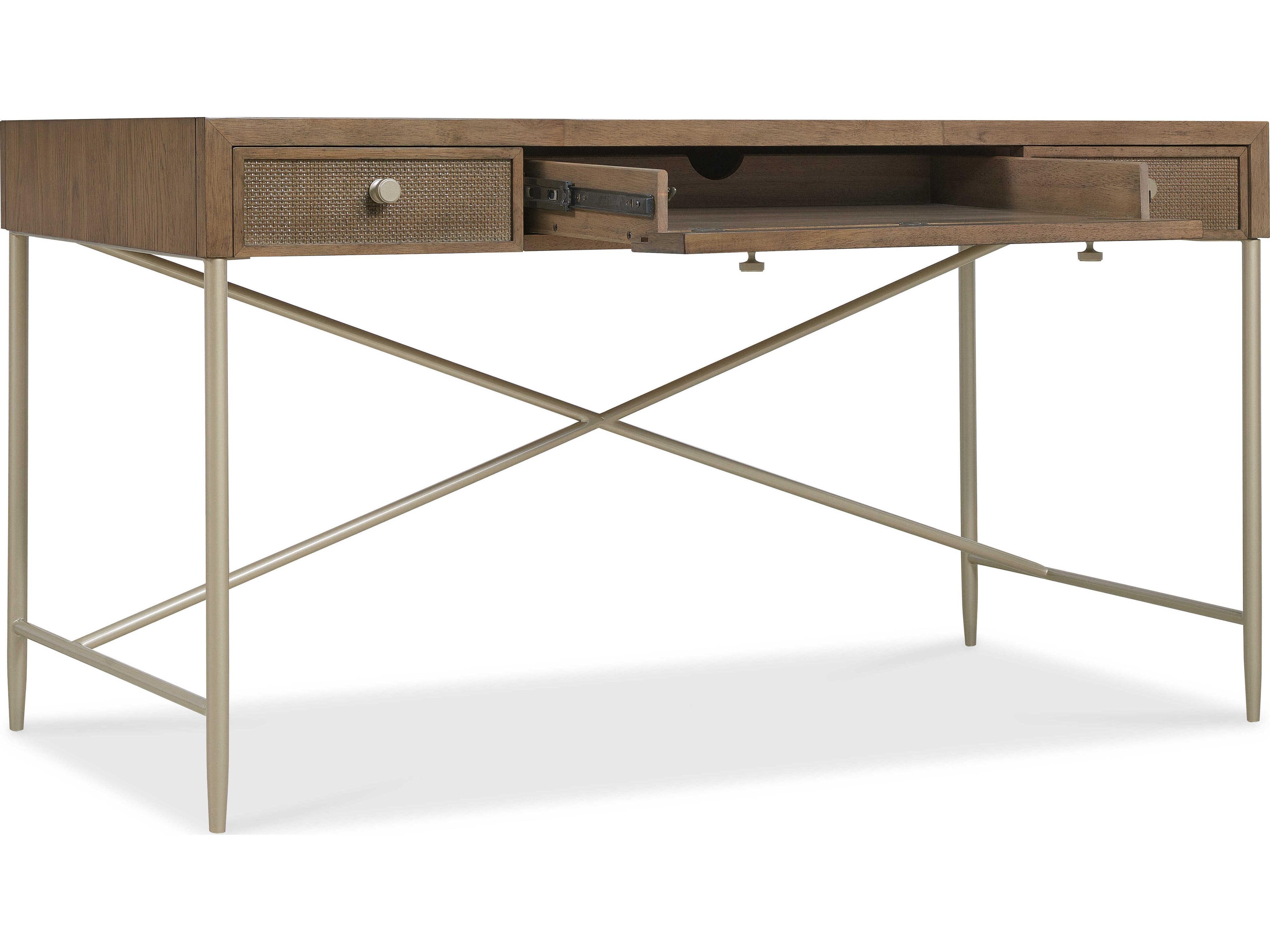 Hooker Furniture Sonnet Brown Oak Wood Writing Desk