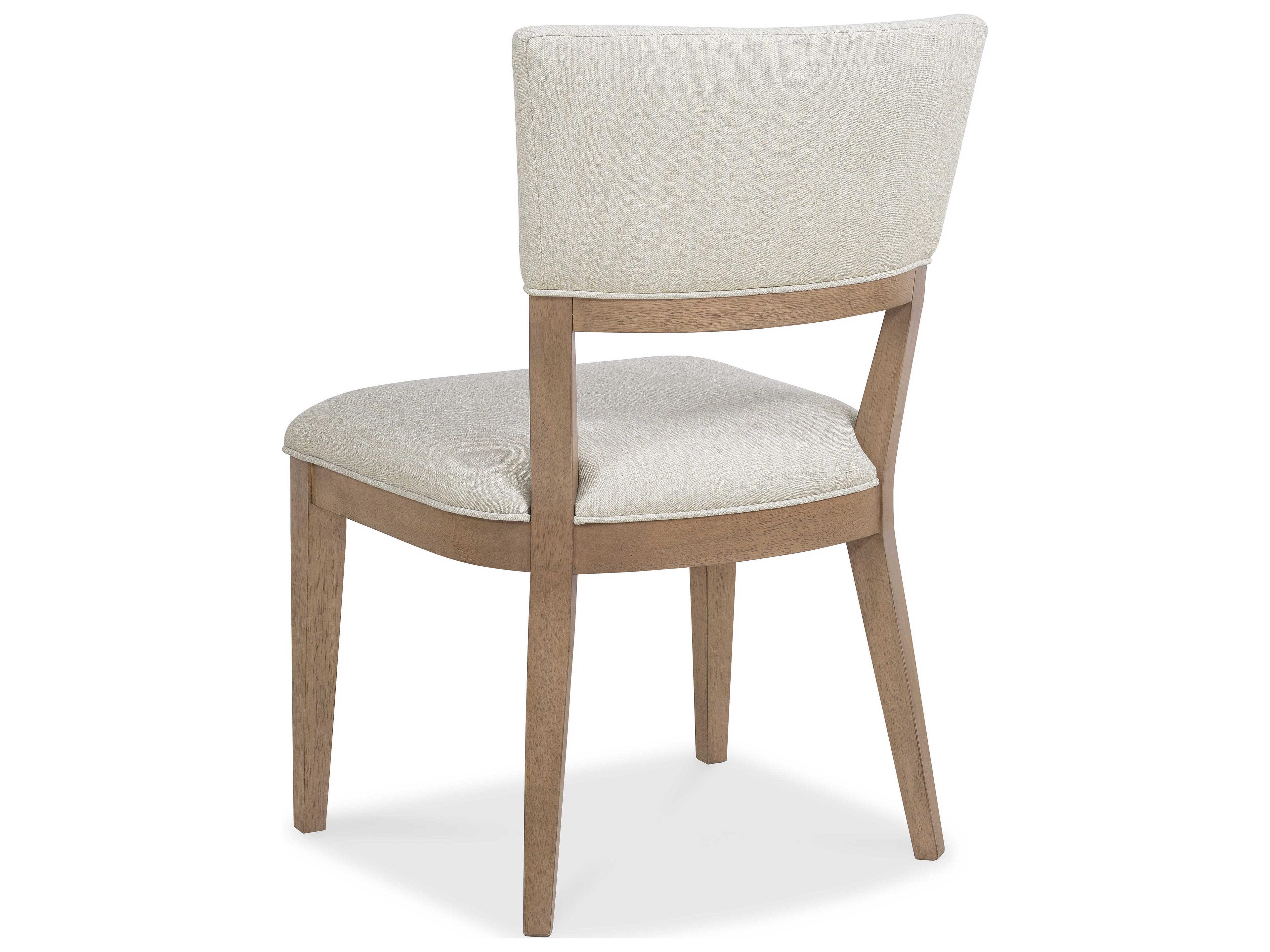 Hooker Furniture Sonnet Oak Wood Beige Upholstered Armless Dining Chair
