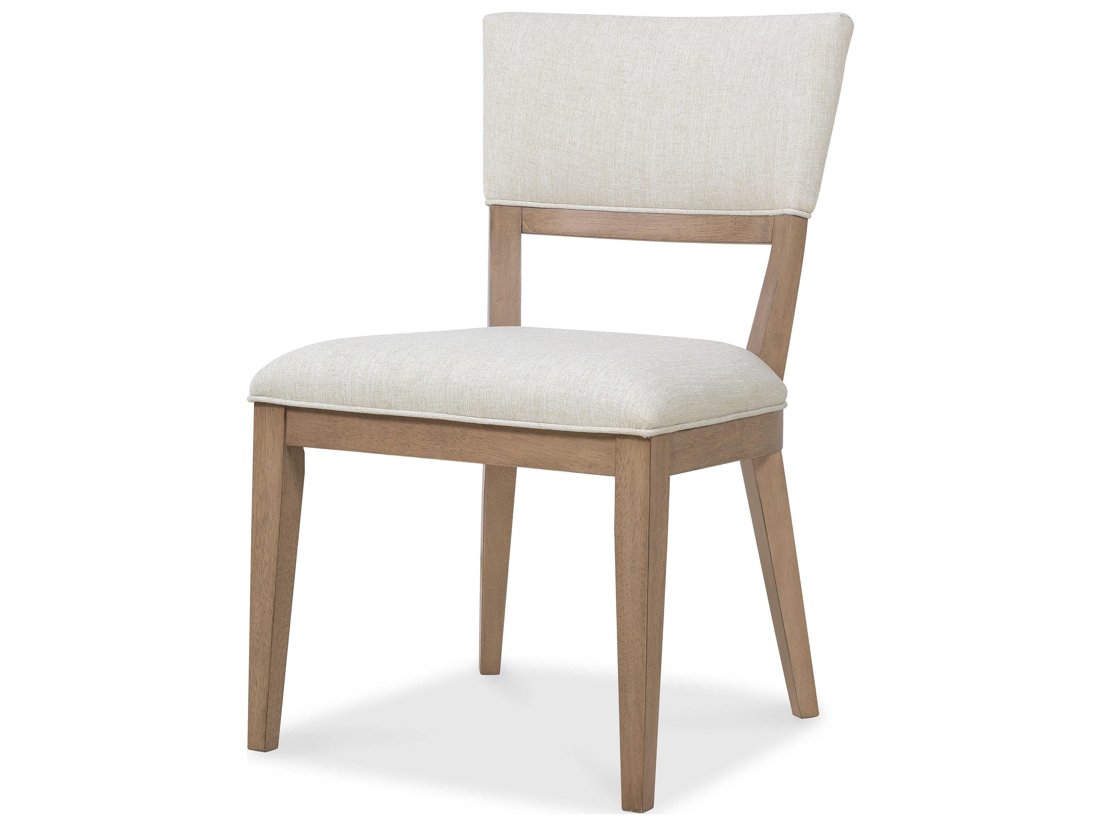 Hooker Furniture Sonnet Oak Wood Beige Upholstered Armless Dining Chair