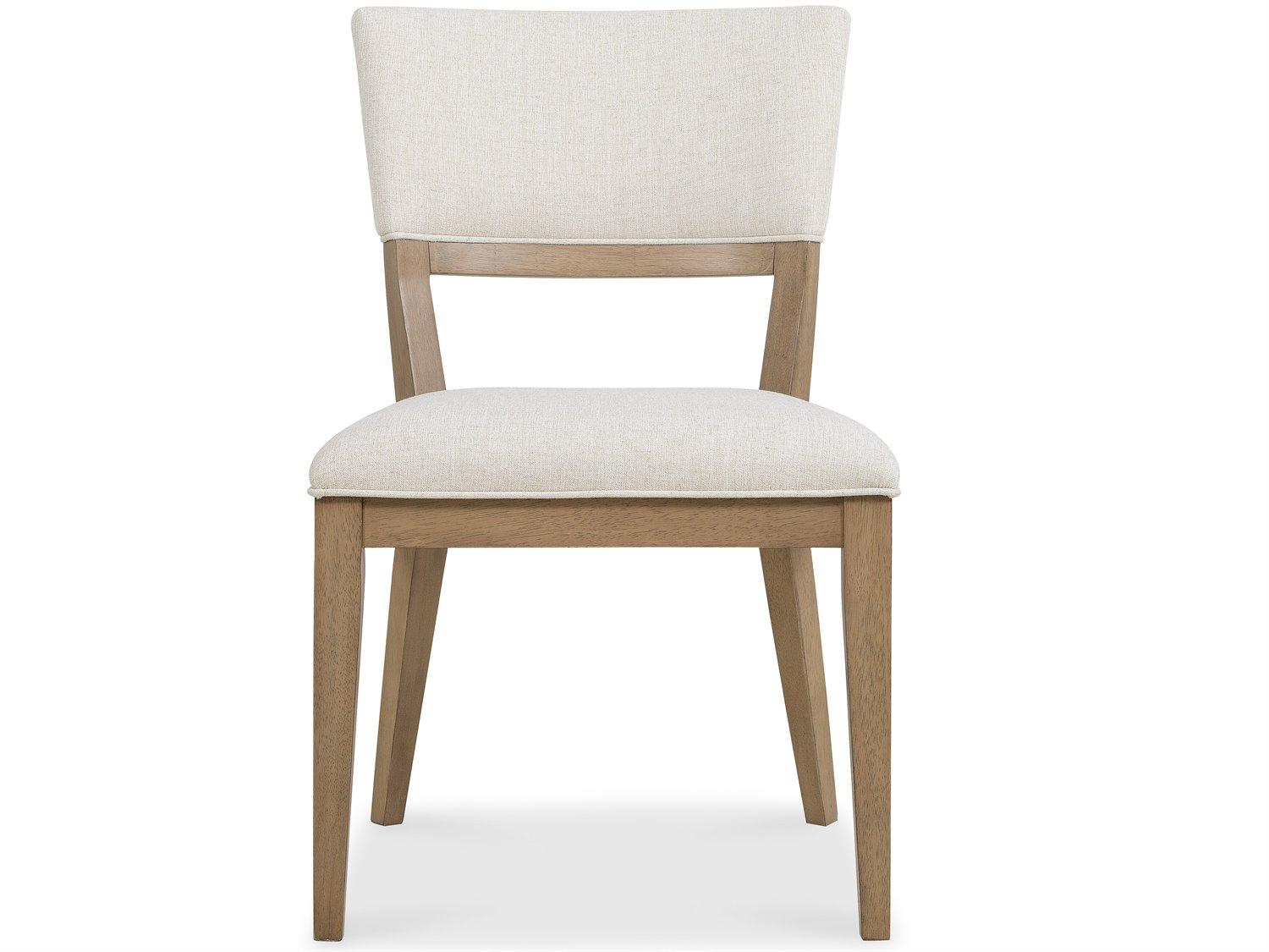 Hooker Furniture Sonnet Oak Wood Beige Upholstered Armless Dining Chair