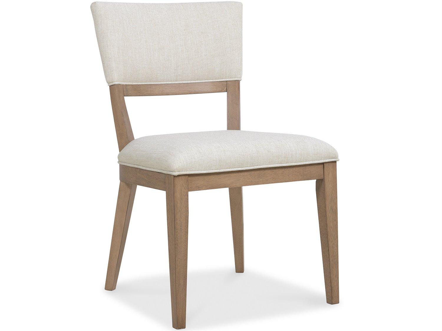 Hooker Furniture Sonnet Oak Wood Beige Upholstered Armless Dining Chair