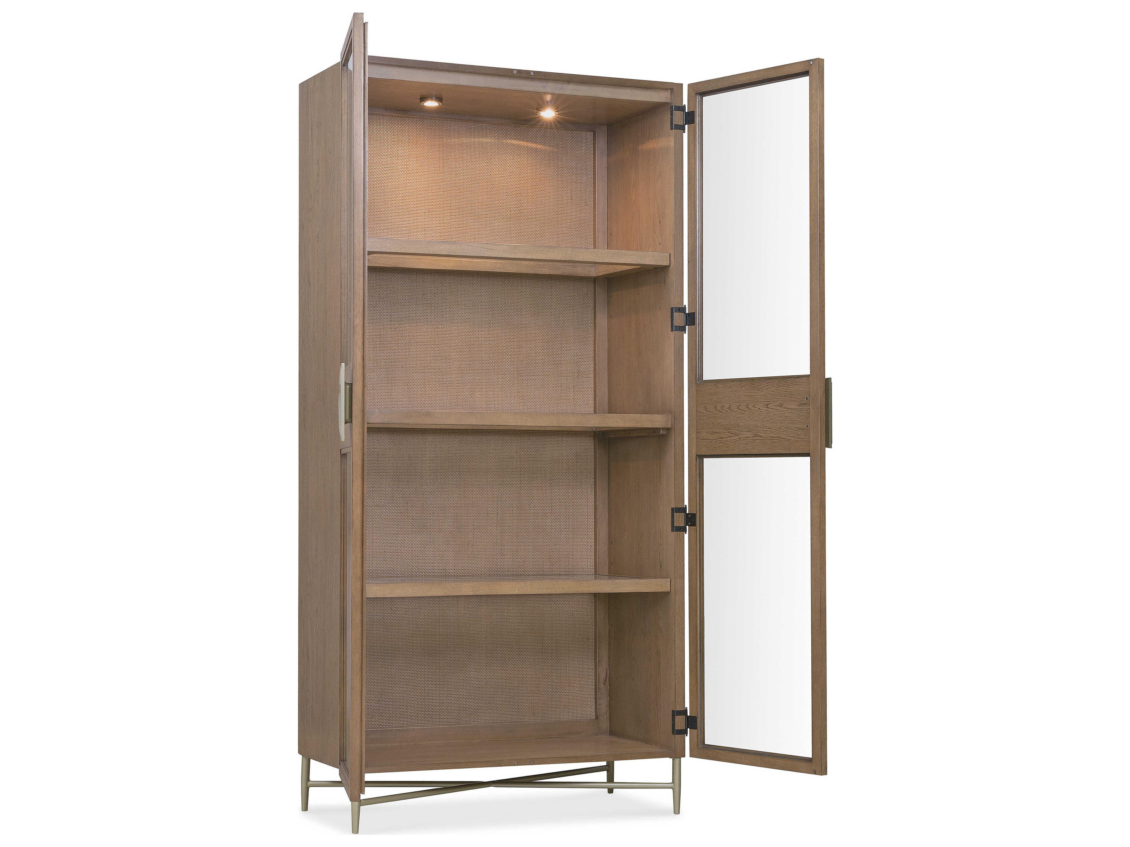 Hooker Furniture Sonnet Oak Wood Display Cabinet