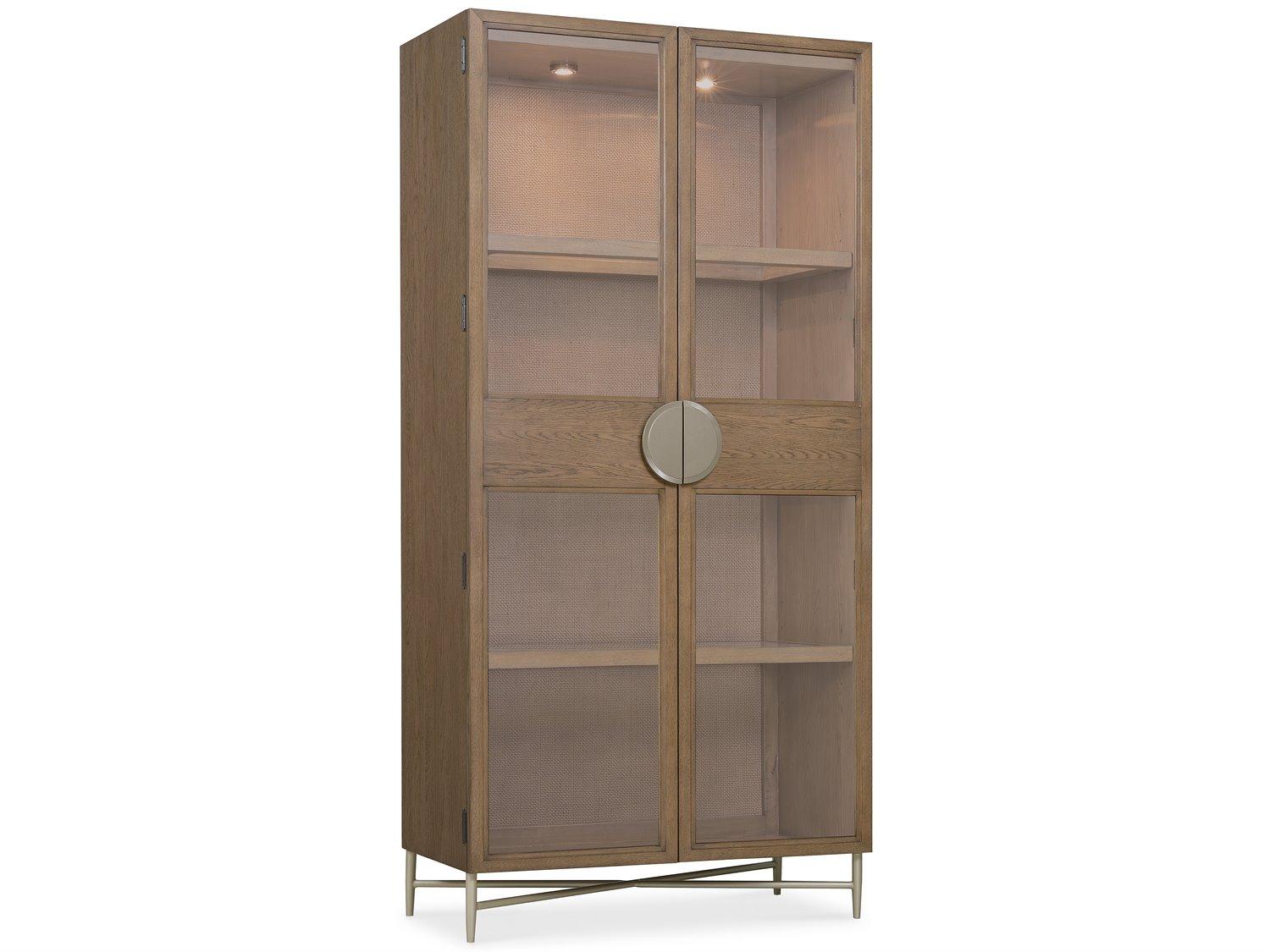 Hooker Furniture Sonnet Oak Wood Display Cabinet