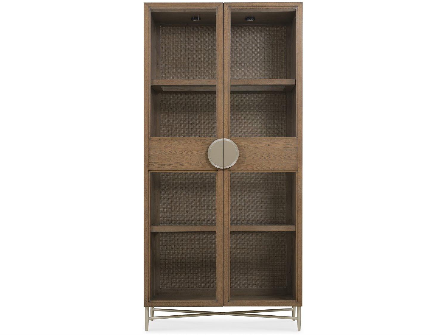 Hooker Furniture Sonnet Oak Wood Display Cabinet