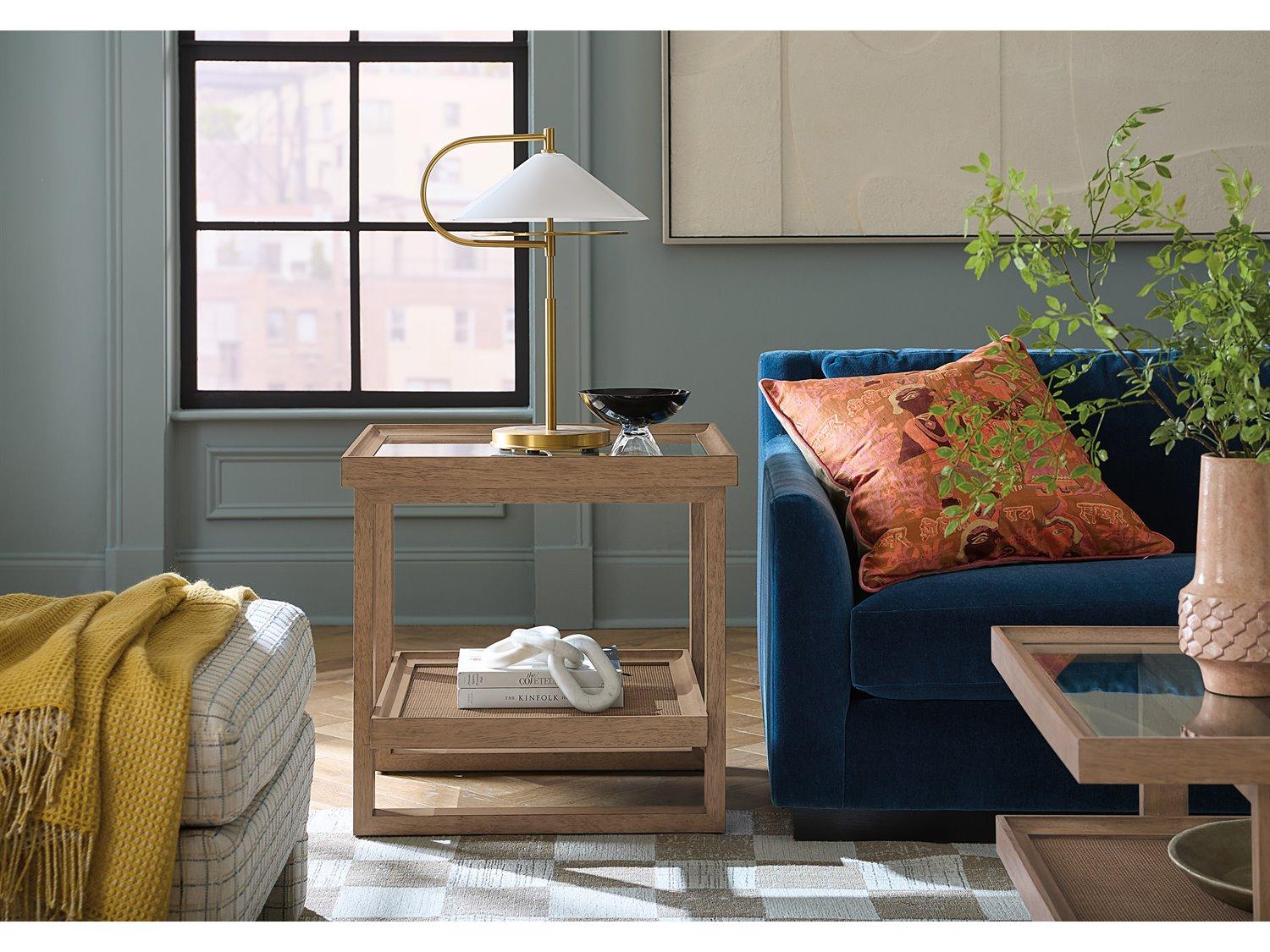 Hooker Furniture Sonnet Square Glass End Table