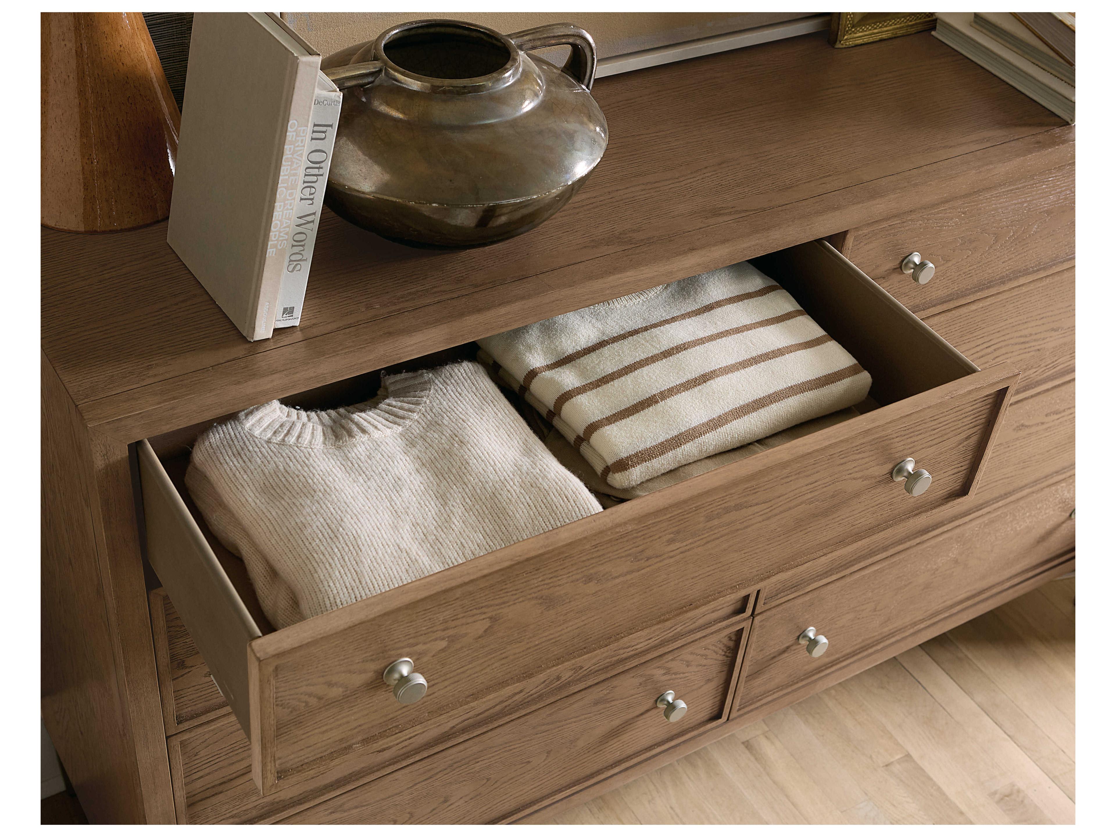 Hooker Furniture Sonnet Brown Oak Wood Double Dresser