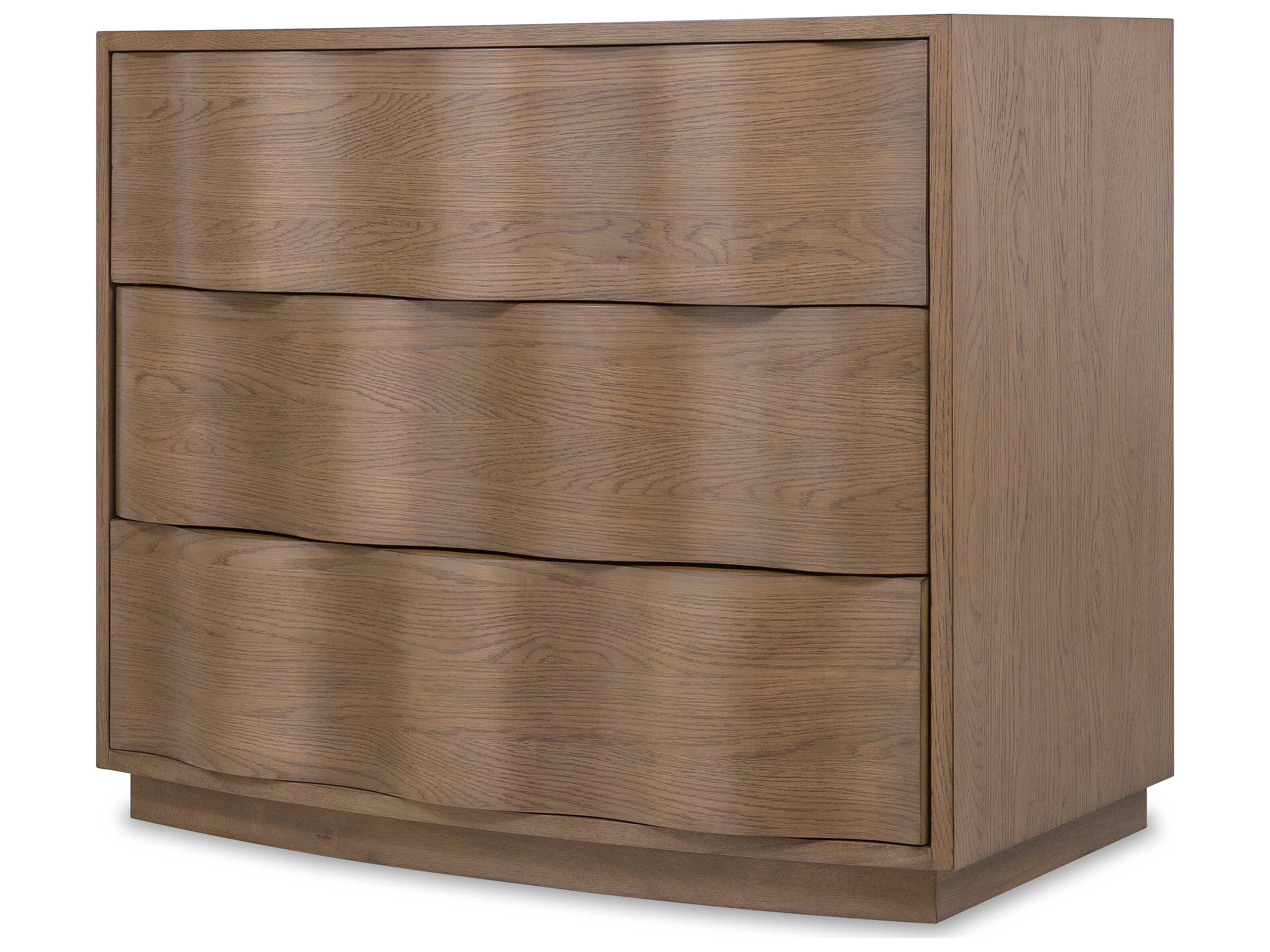 Hooker Furniture Sonnet 3-Drawers Brown Oak Wood Dresser