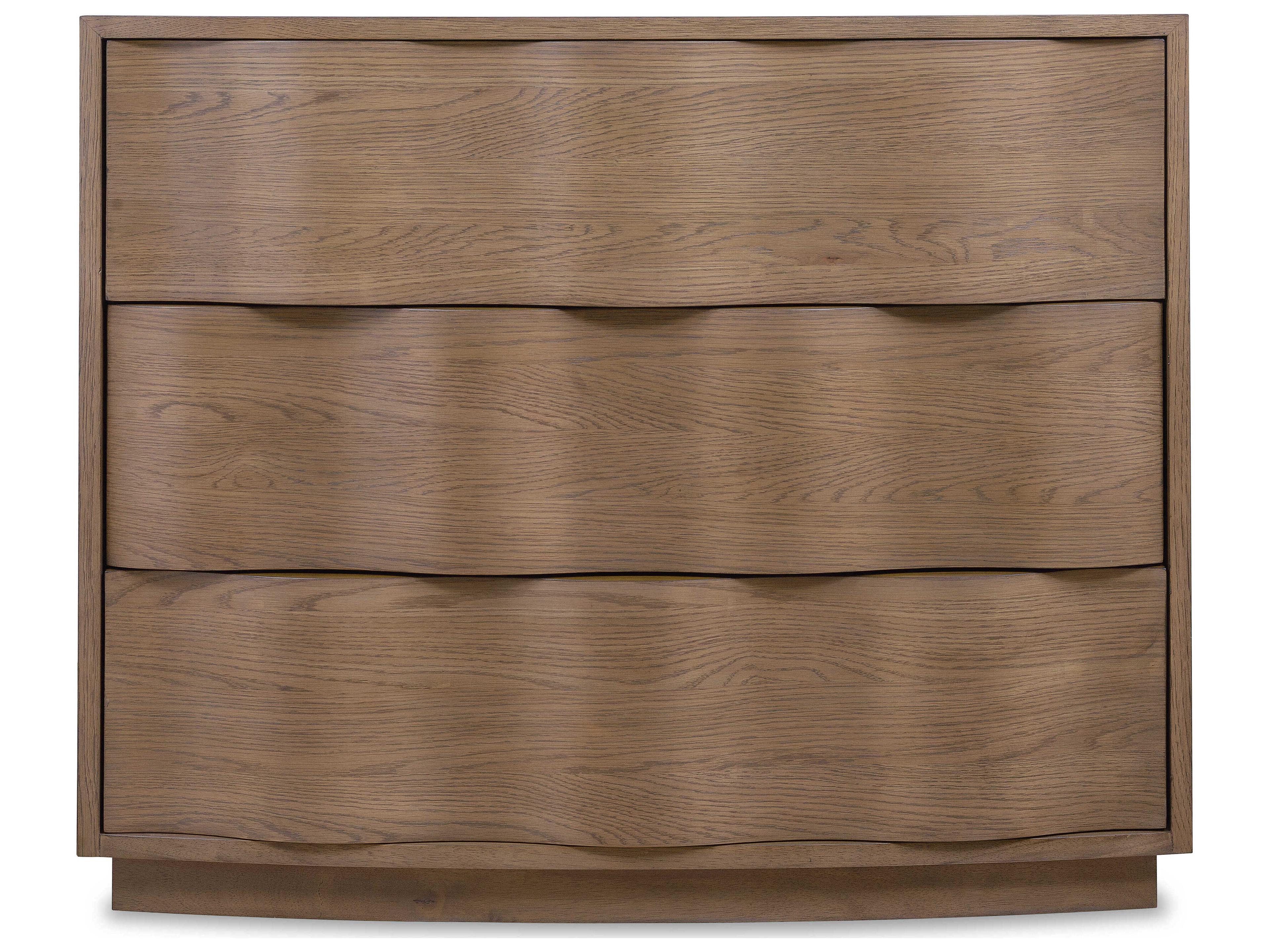 Hooker Furniture Sonnet 3-Drawers Brown Oak Wood Dresser