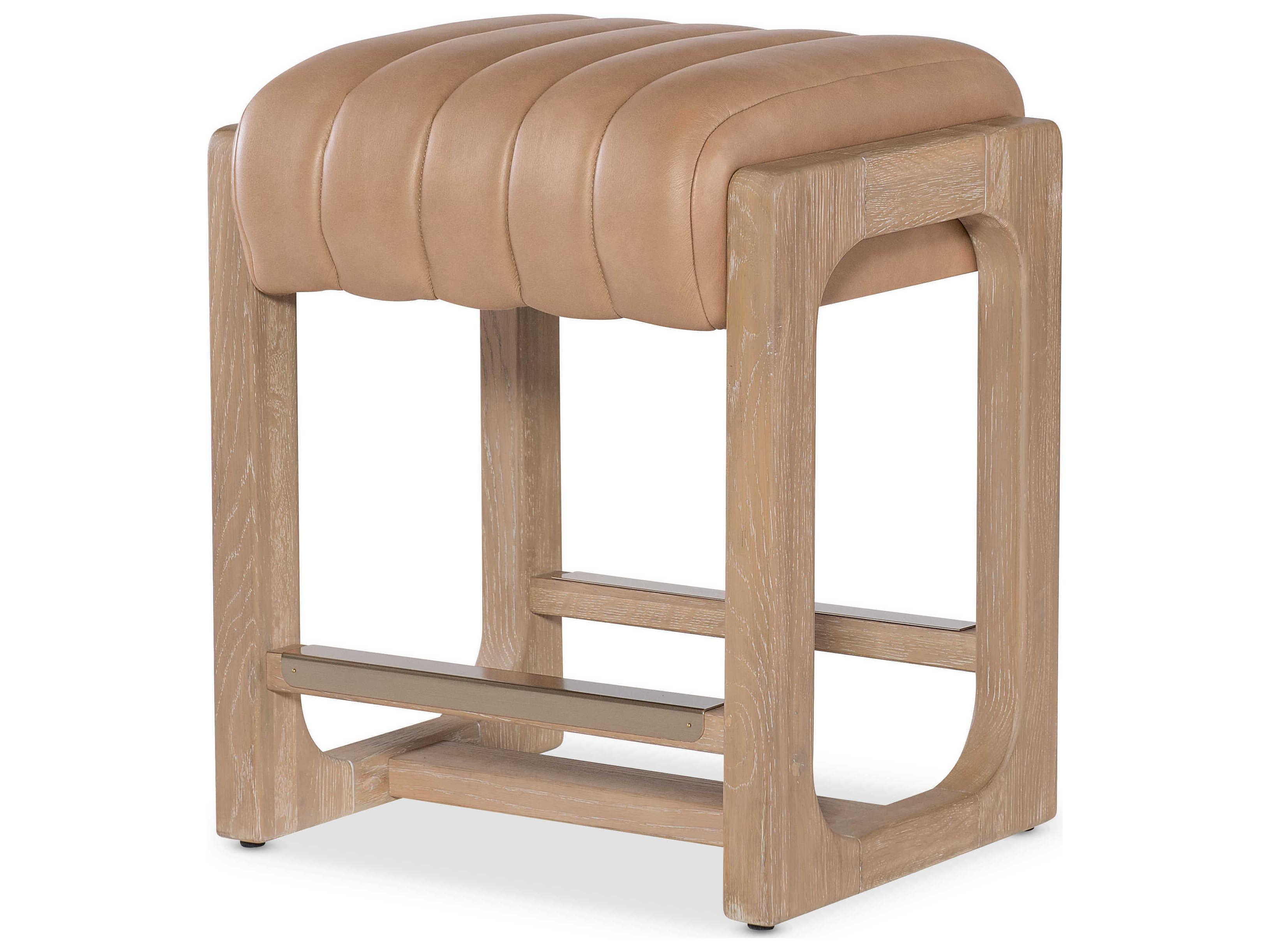 Hooker Furniture Banyon Bay Desert Oak Leather Wood Counter Stool