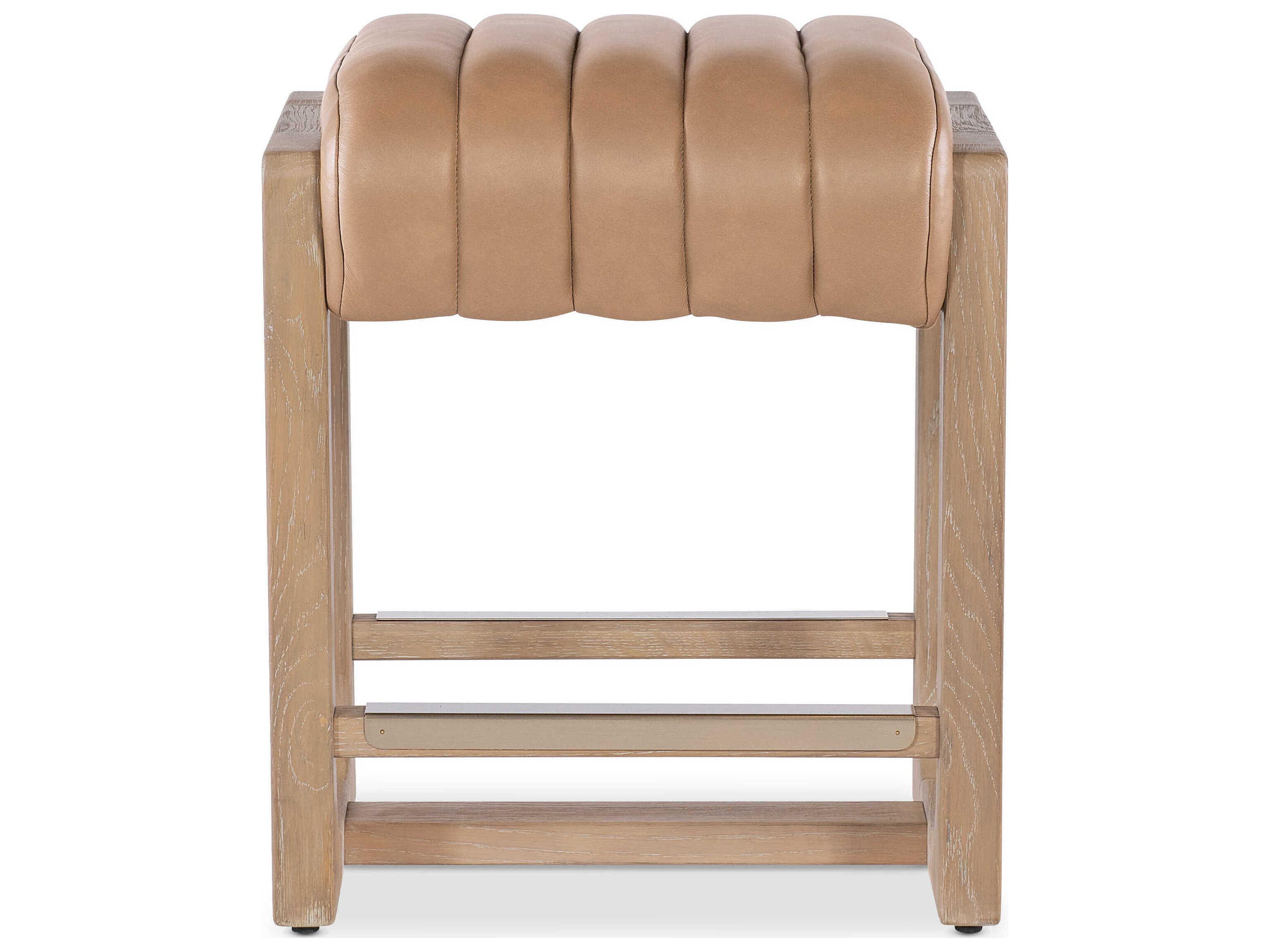 Hooker Furniture Banyon Bay Desert Oak Leather Wood Counter Stool