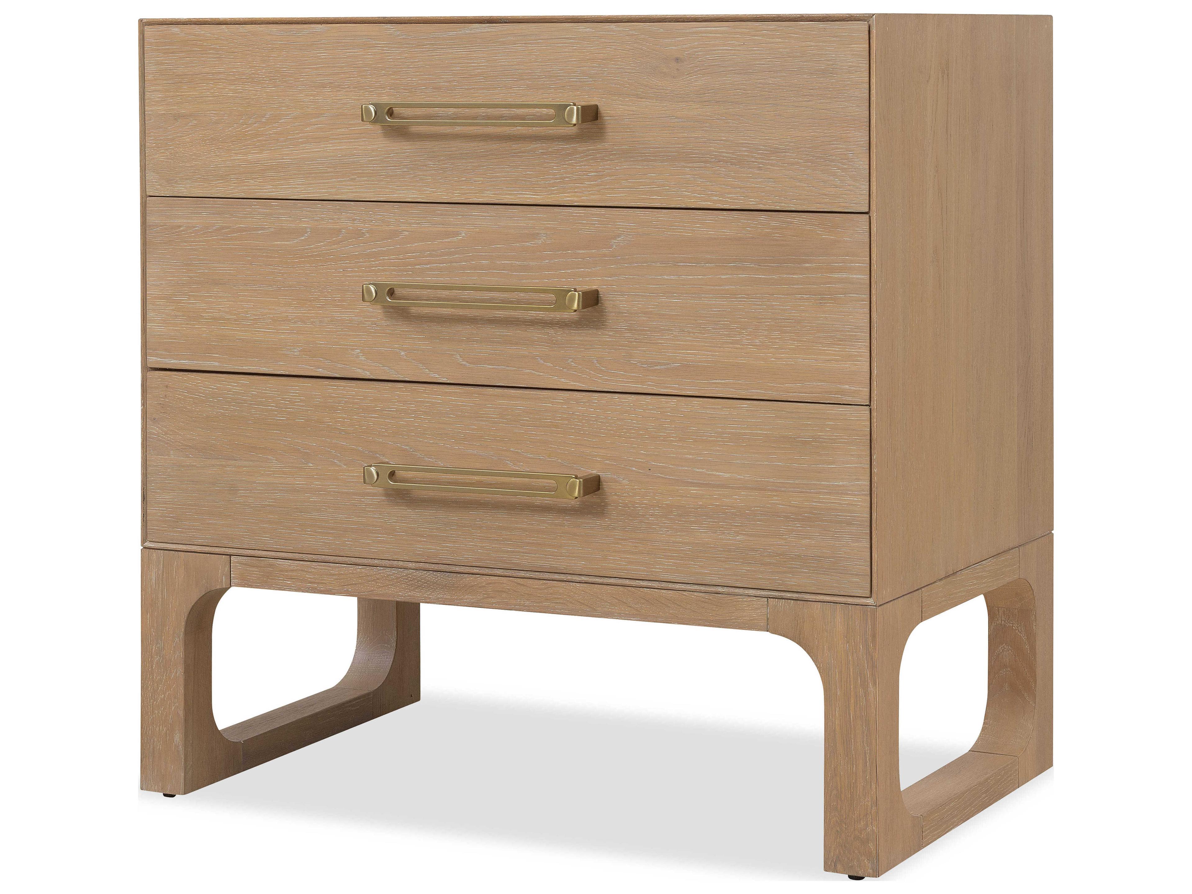 Hooker Furniture Banyon Bay 3-Drawers Oak Wood Nightstand