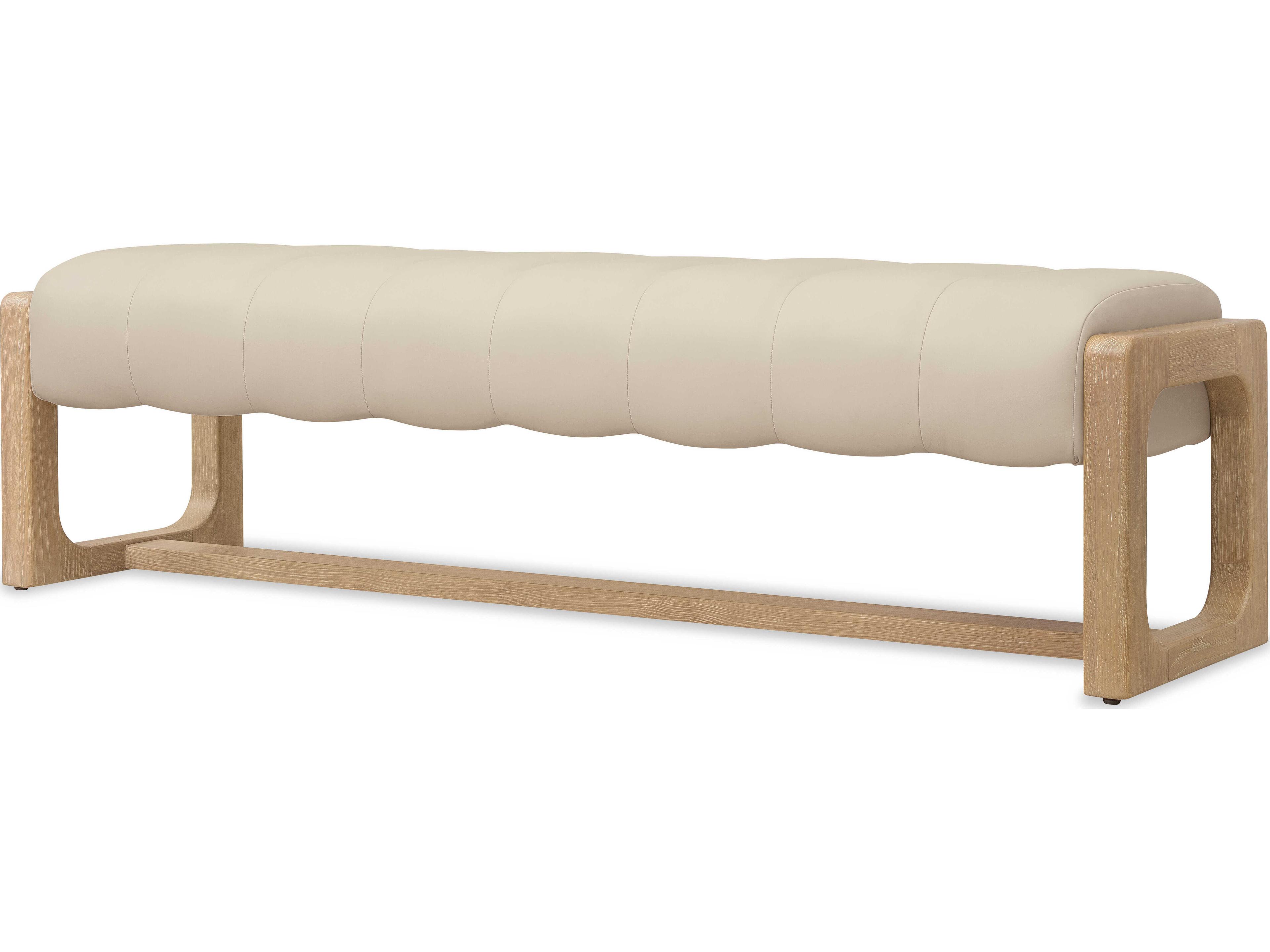 Hooker Furniture Banyon Bay Desert Oak Leather Accent Bench