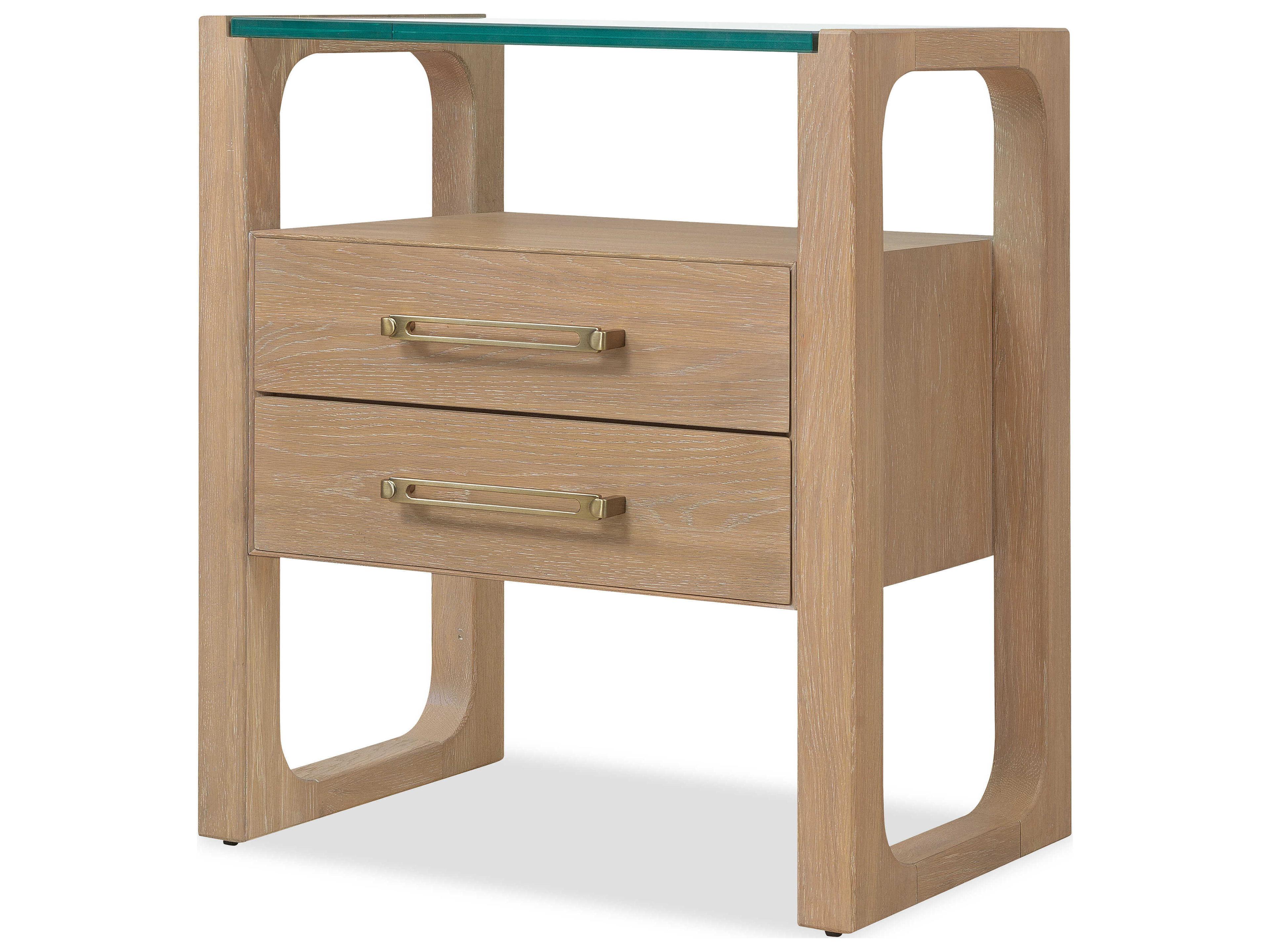 Hooker Furniture Banyon Bay 2-Drawers Oak Wood Nightstand
