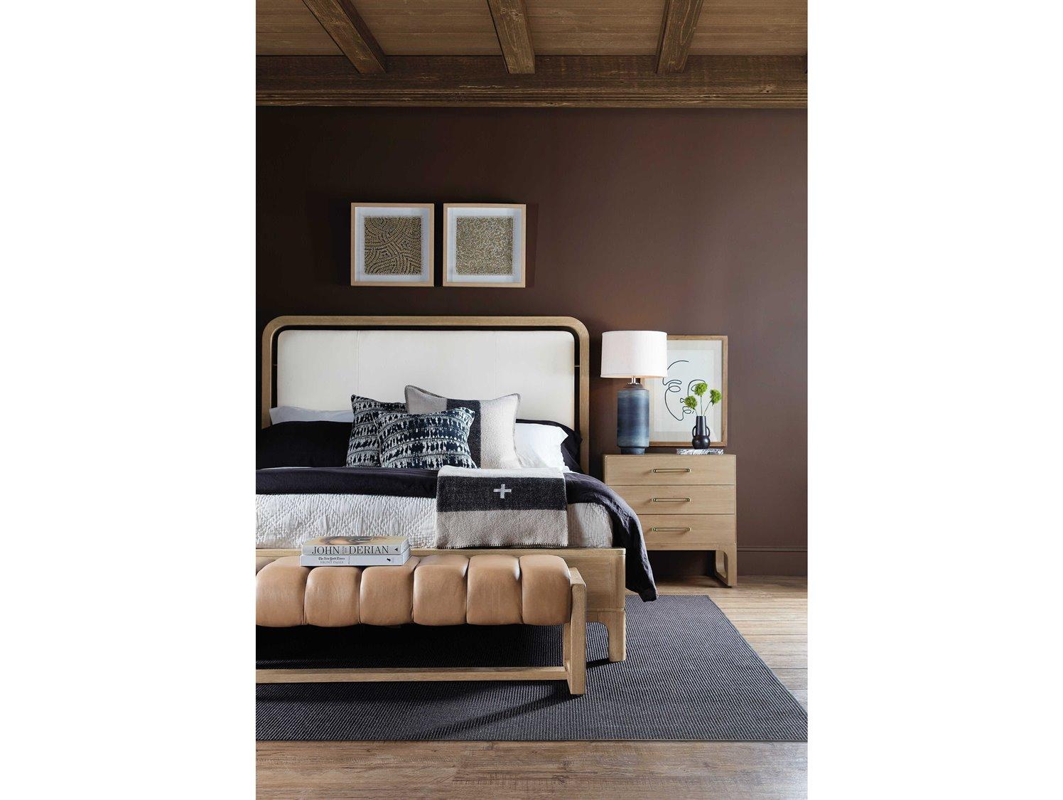 Hooker Furniture Banyon Bay Desert Oak Wood Queen Platform Bed