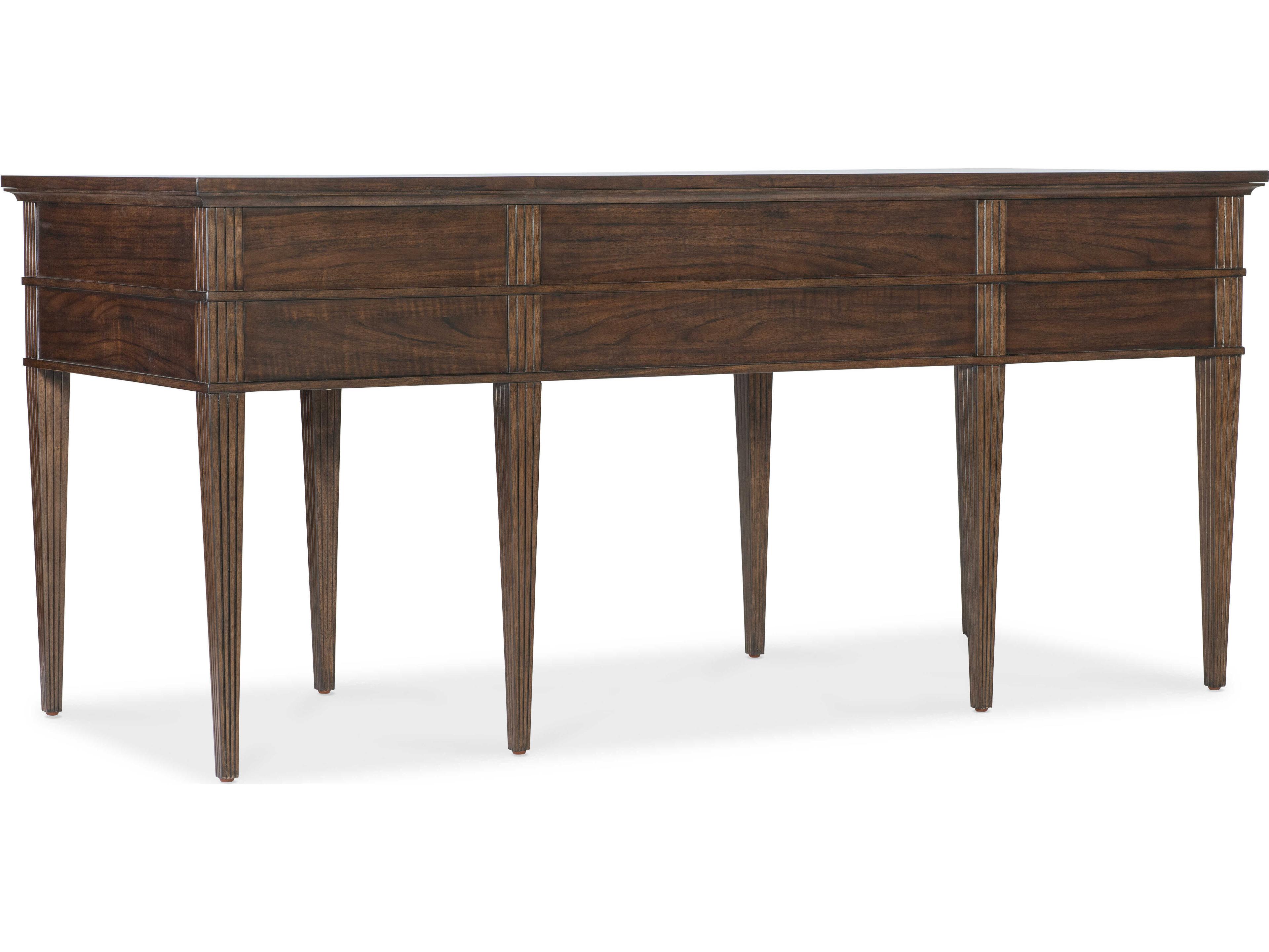 Hooker Furniture Diplomat Rich Brown Walnut Wood Writing Desk