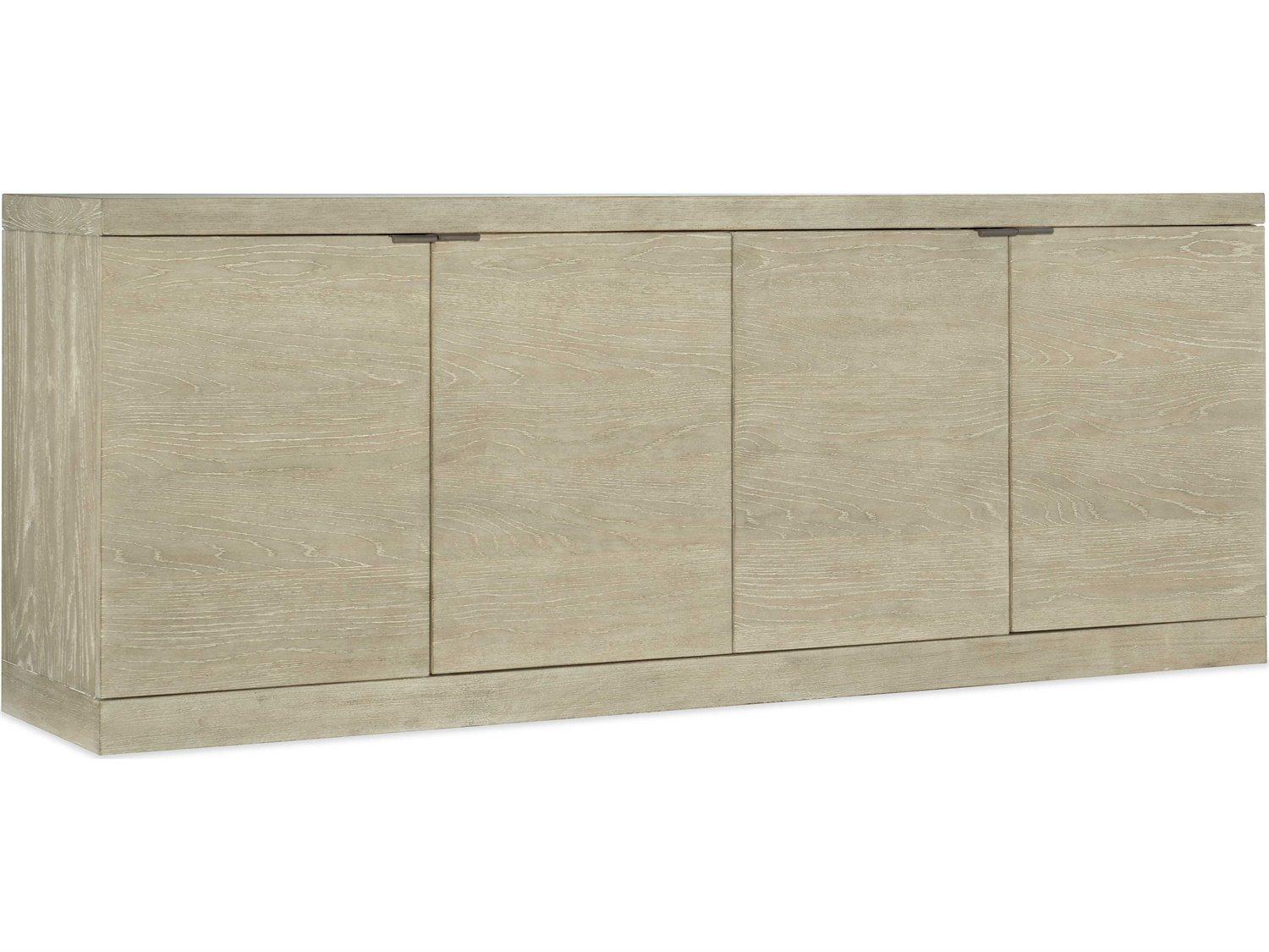 Hooker Furniture Cascade 76" Oak Wood Terrain Champagne Media Console