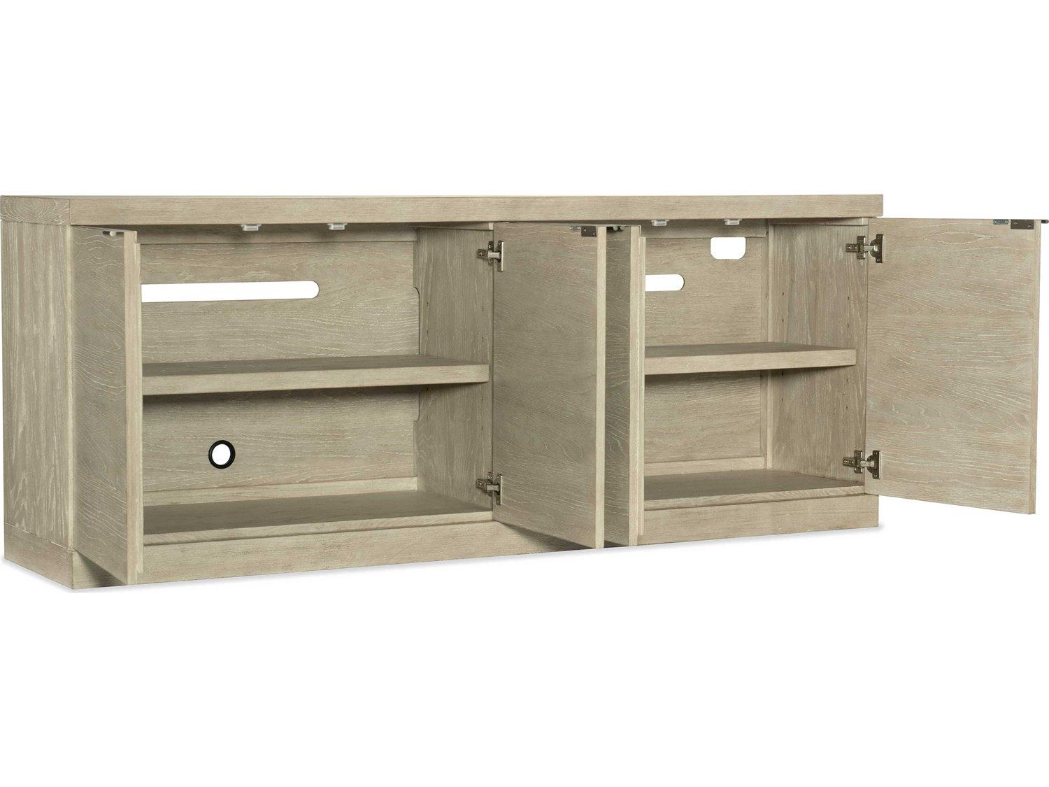 Hooker Furniture Cascade 76" Oak Wood Terrain Champagne Media Console