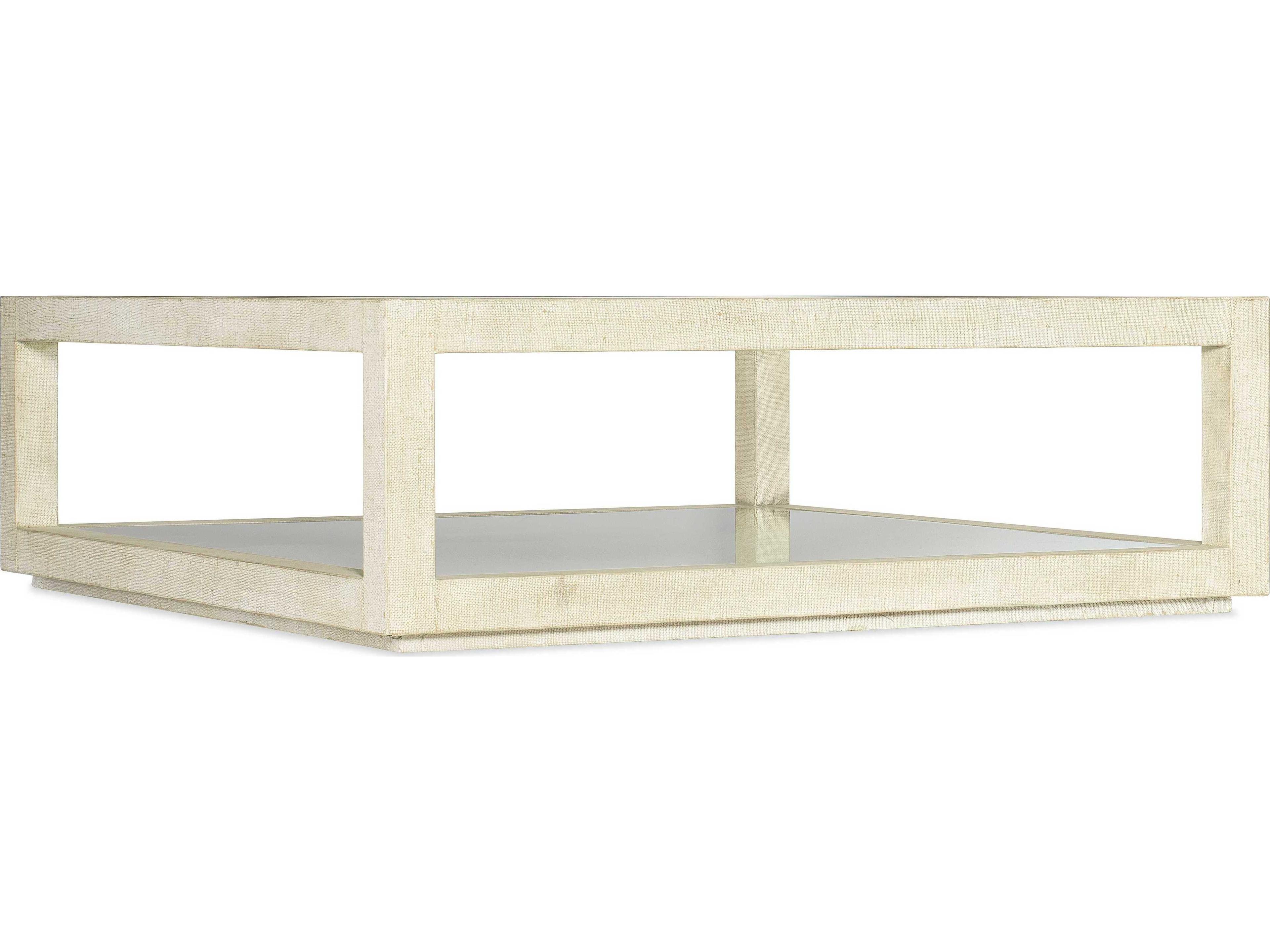 Hooker Furniture Cascade Square Glass Pebble Beach Champagne Cocktail Table