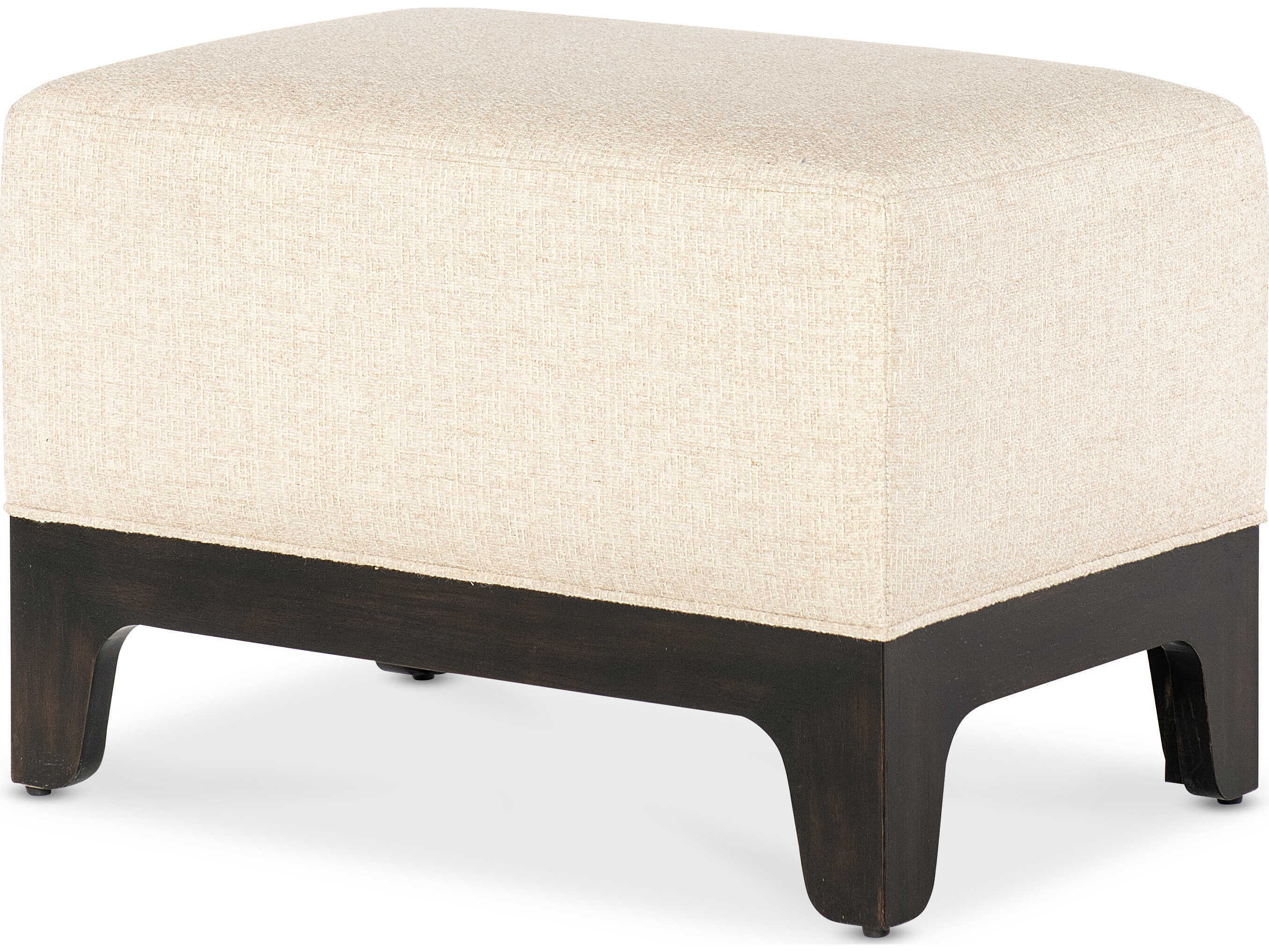 Hooker Furniture Archives Black Beige Upholstered Ottoman