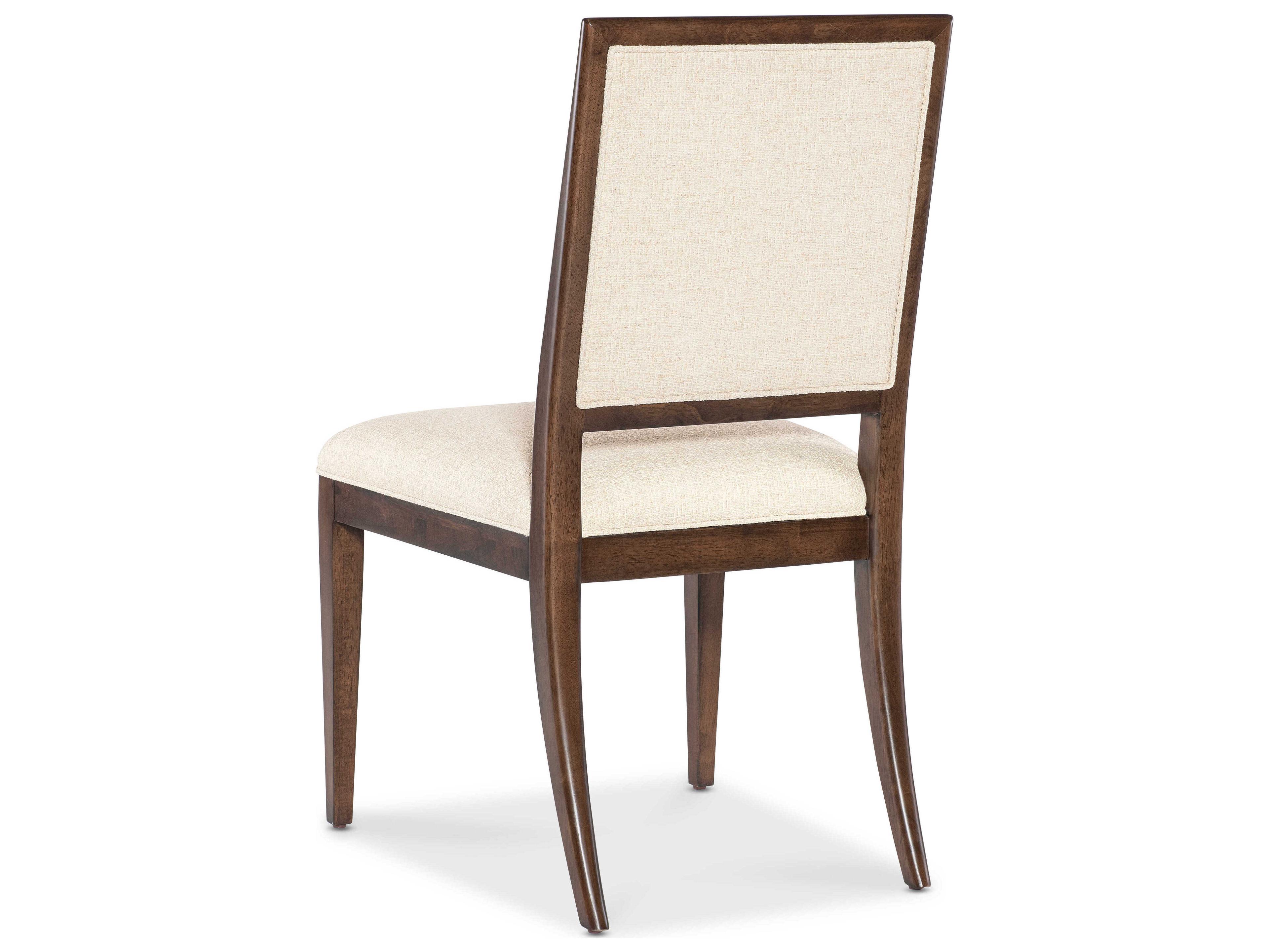 Hooker Furniture Archives Walnut Wood Brown Upholstered Armless Dining Chair