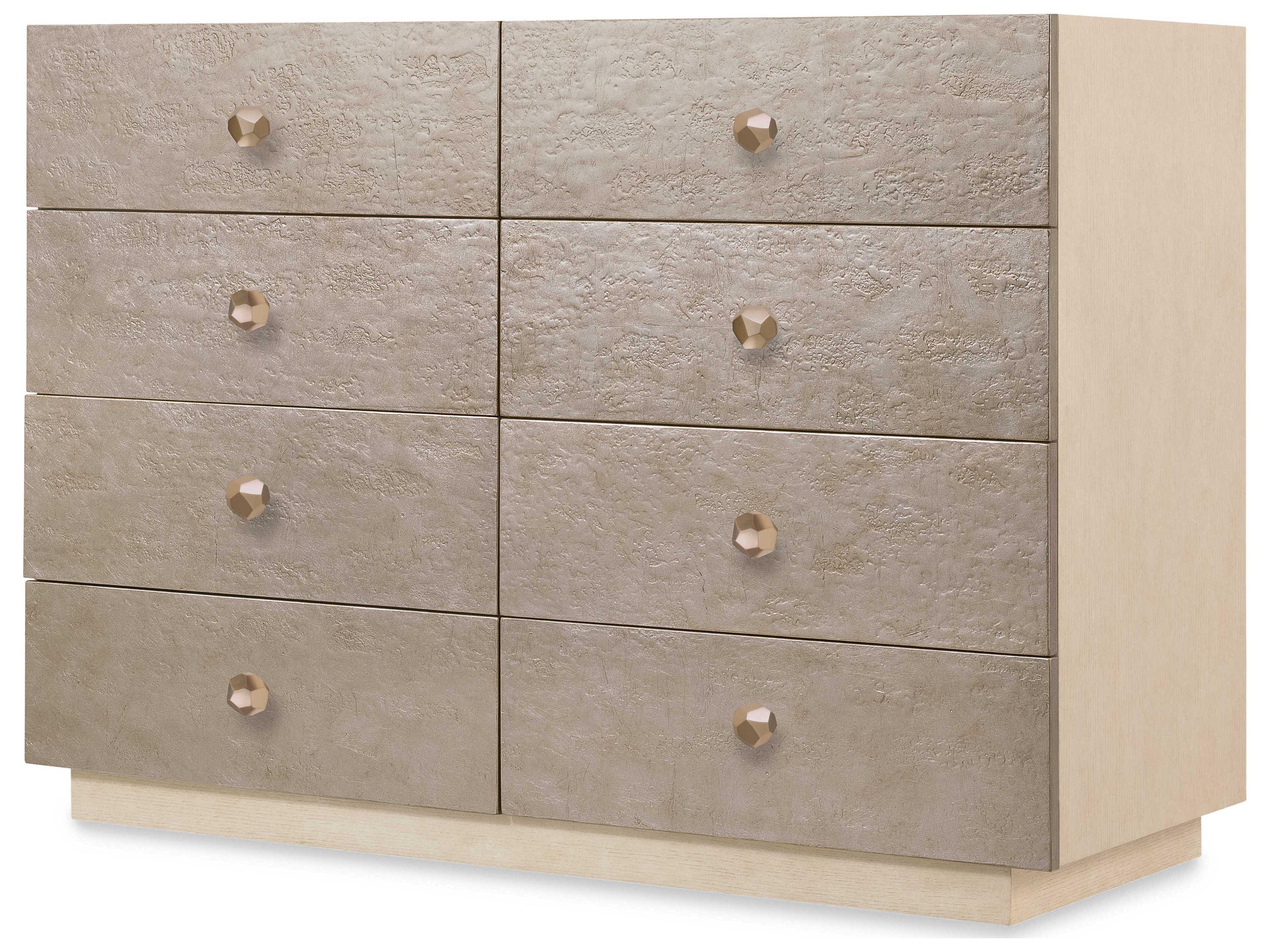 Hooker Furniture Westwood Silver Oak Wood Double Dresser