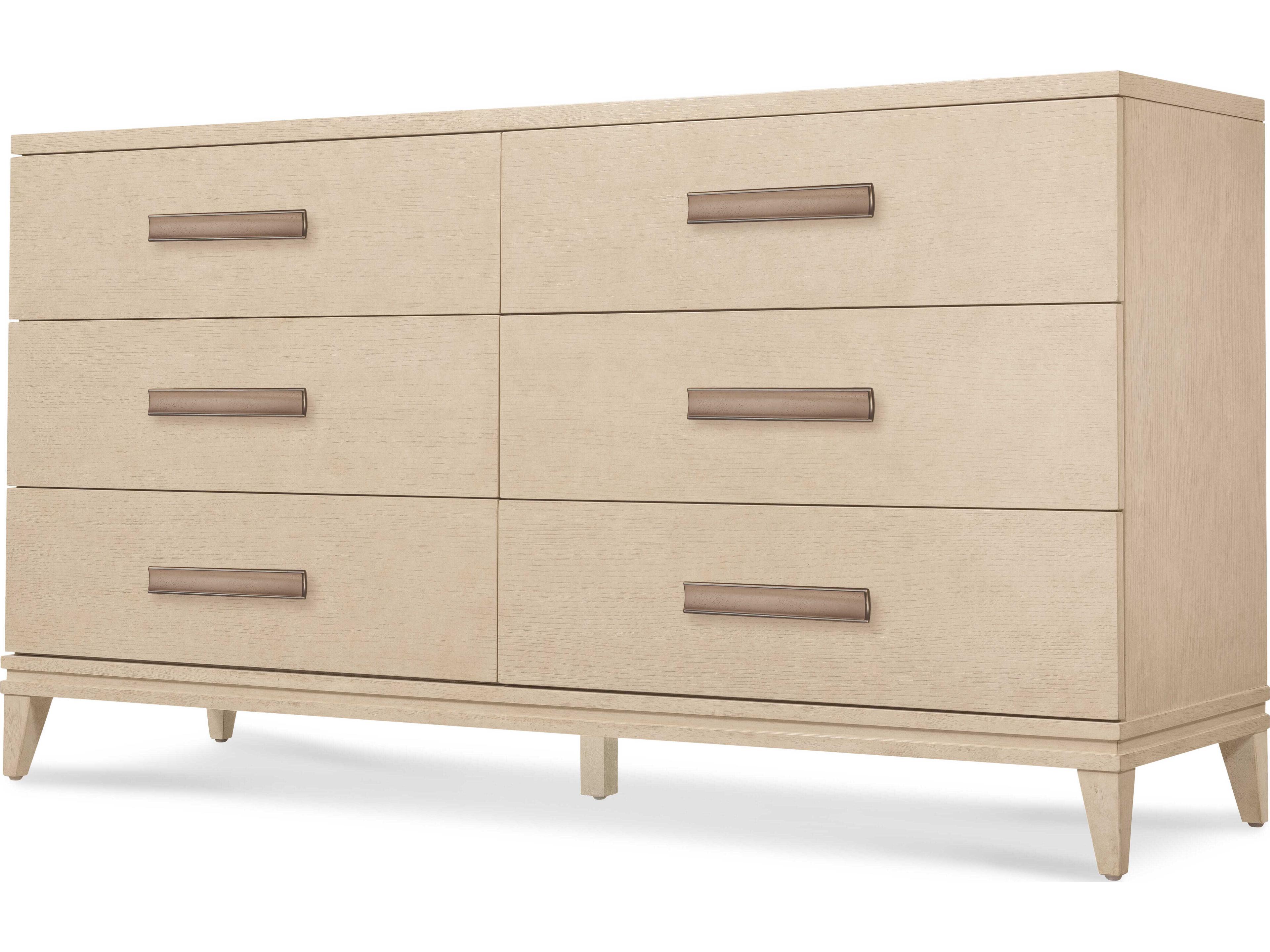 Hooker Furniture Westwood 6-Drawers Brown Oak Wood Double Dresser