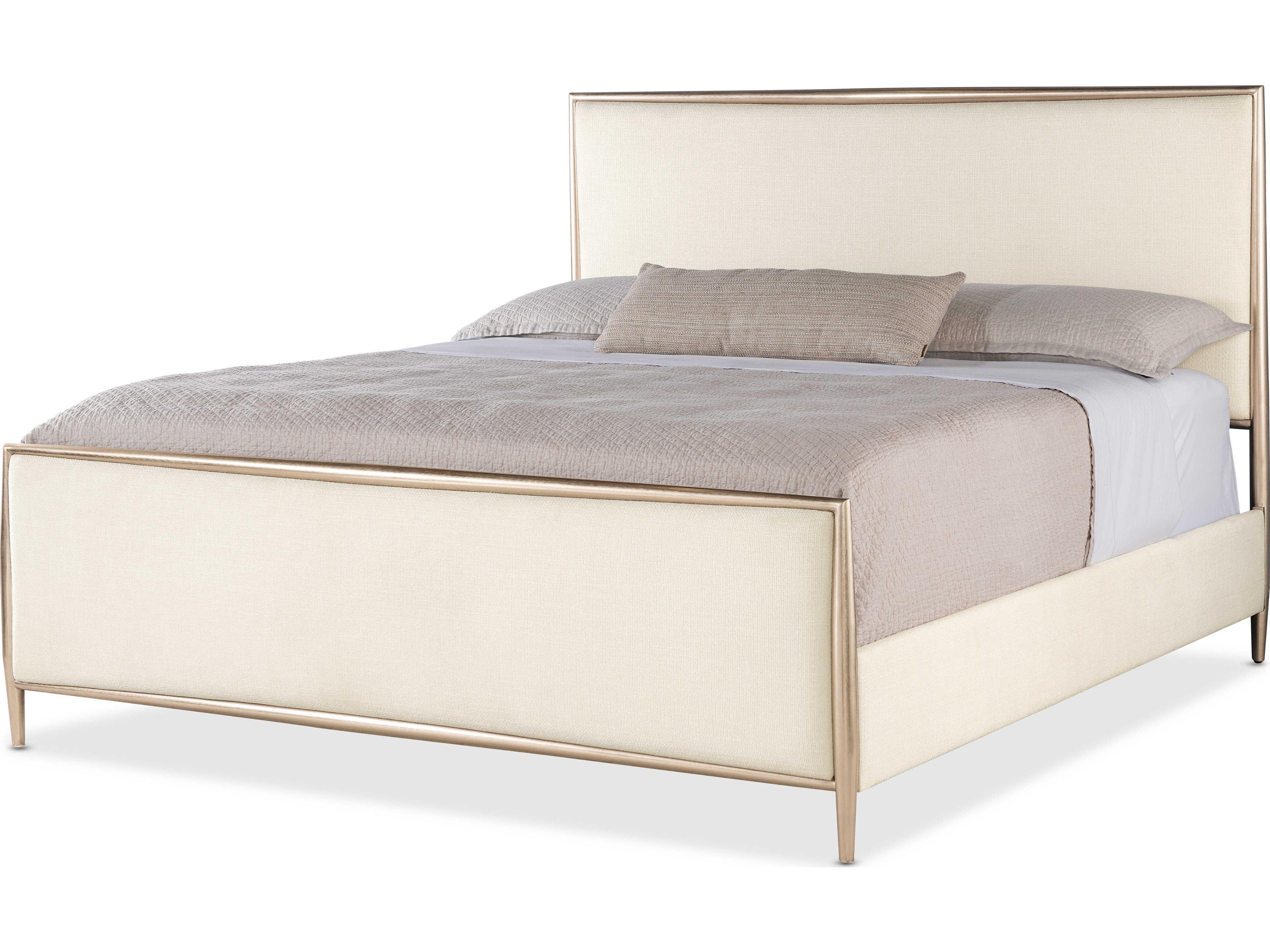Hooker Furniture Westwood Plated Radiance On Metal Frame Beige California King Panel Bed
