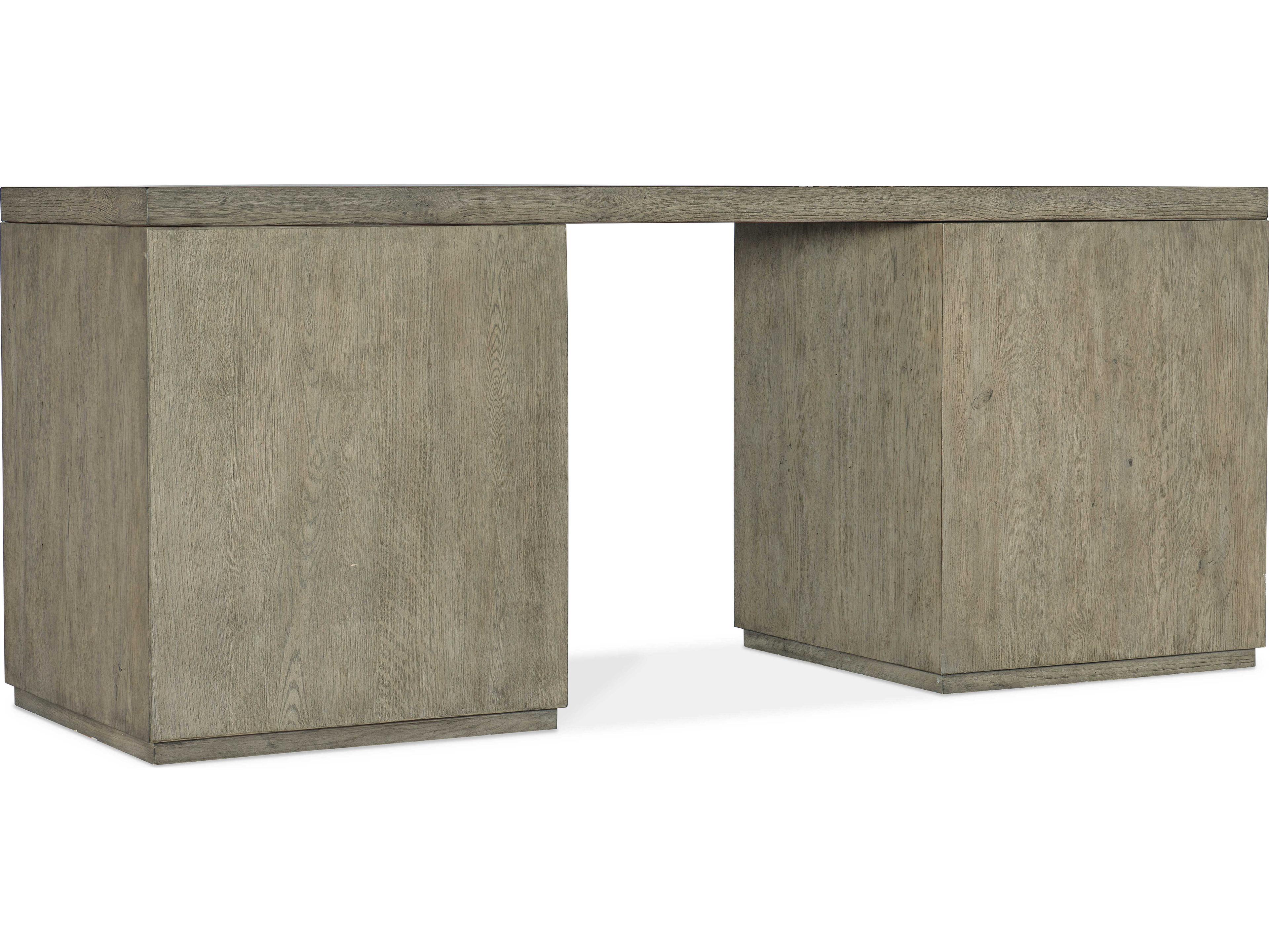 Hooker Furniture Linville Falls Wood Gray Hardwood Secretary Desk with Two Files