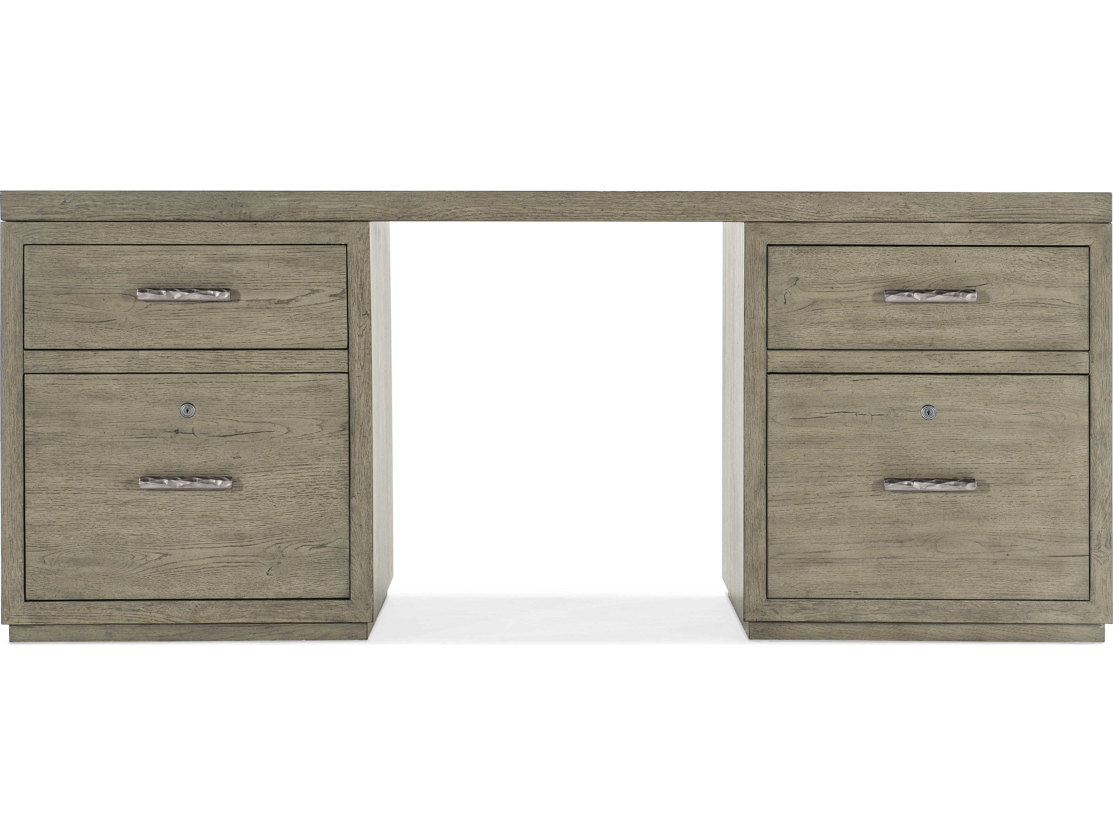 Hooker Furniture Linville Falls Wood Gray Hardwood Secretary Desk with Two Files