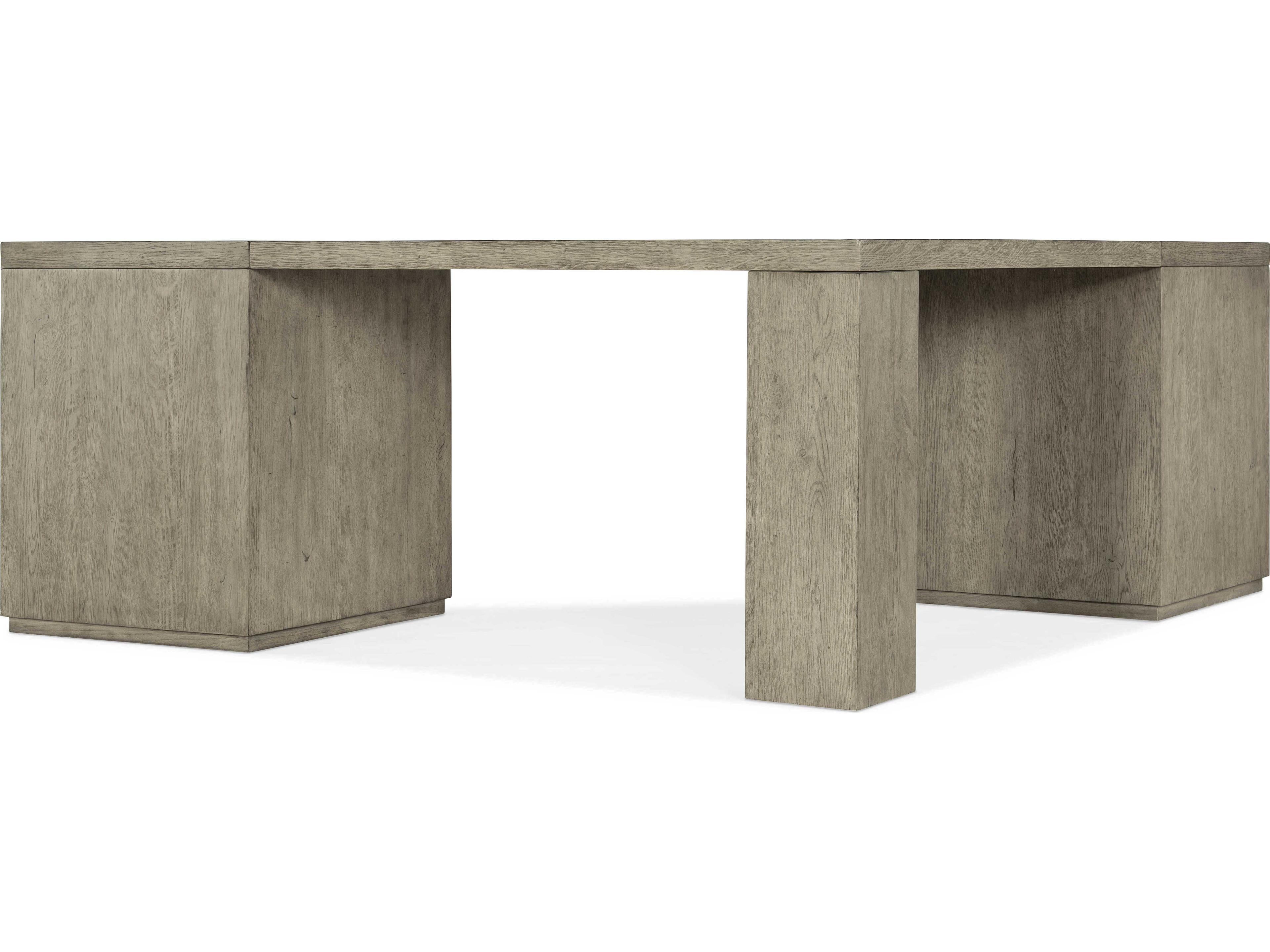 Hooker Furniture Linville Falls Wood Gray Oak Corner Desk