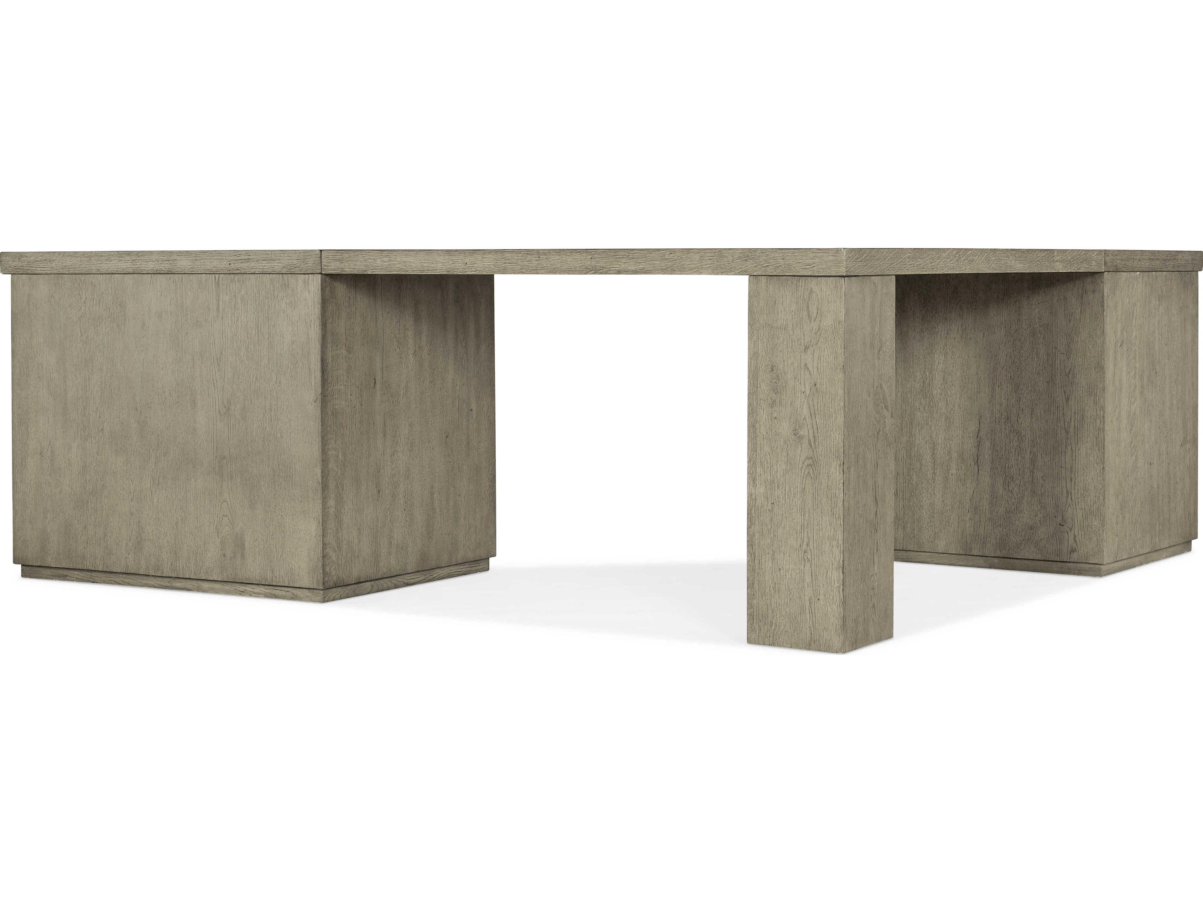 Hooker Furniture Linville Falls Wood Gray Oak Corner Desk