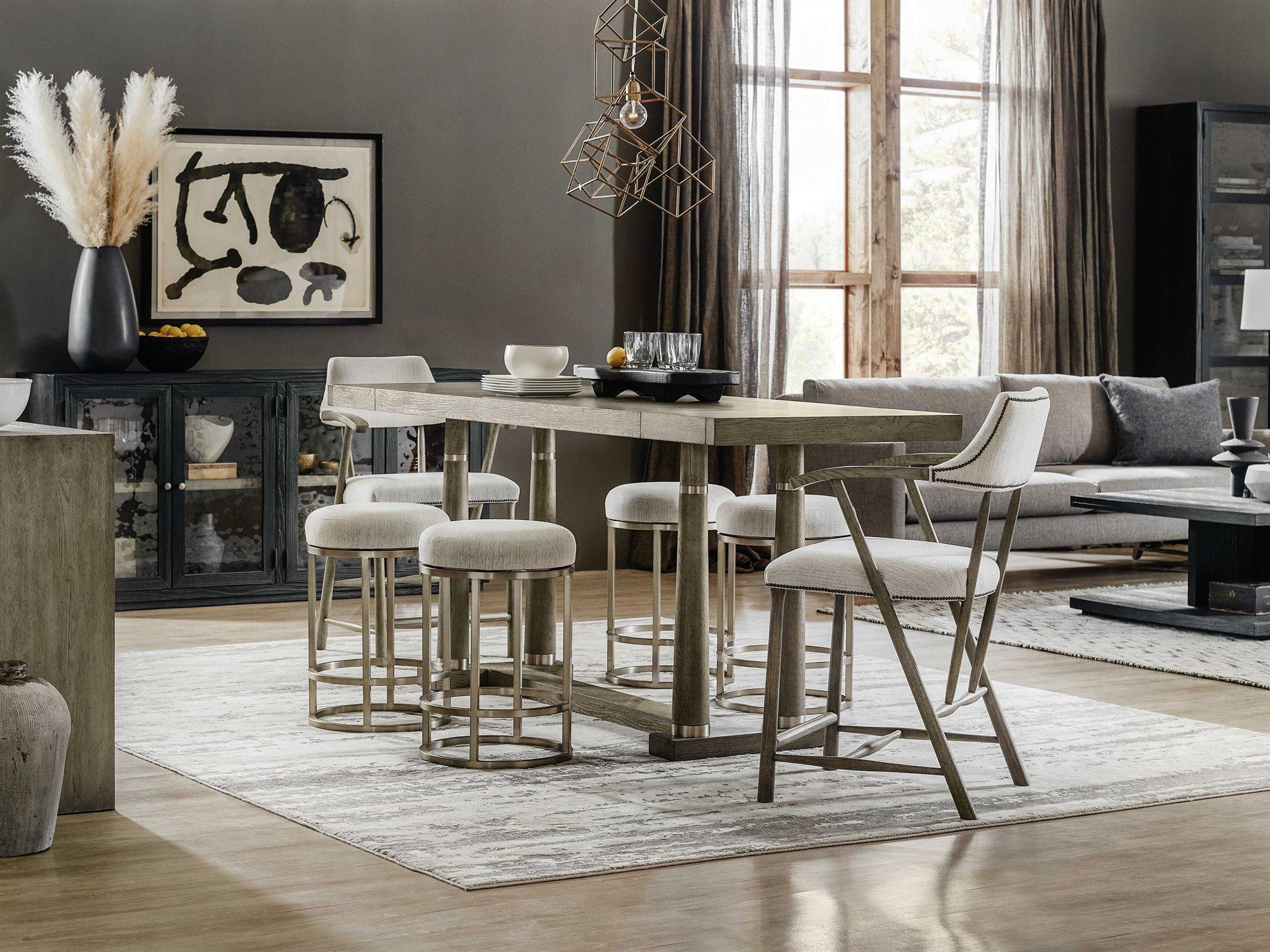 Hooker Furniture Linville Falls Oak Wood Counter Dining Room Set