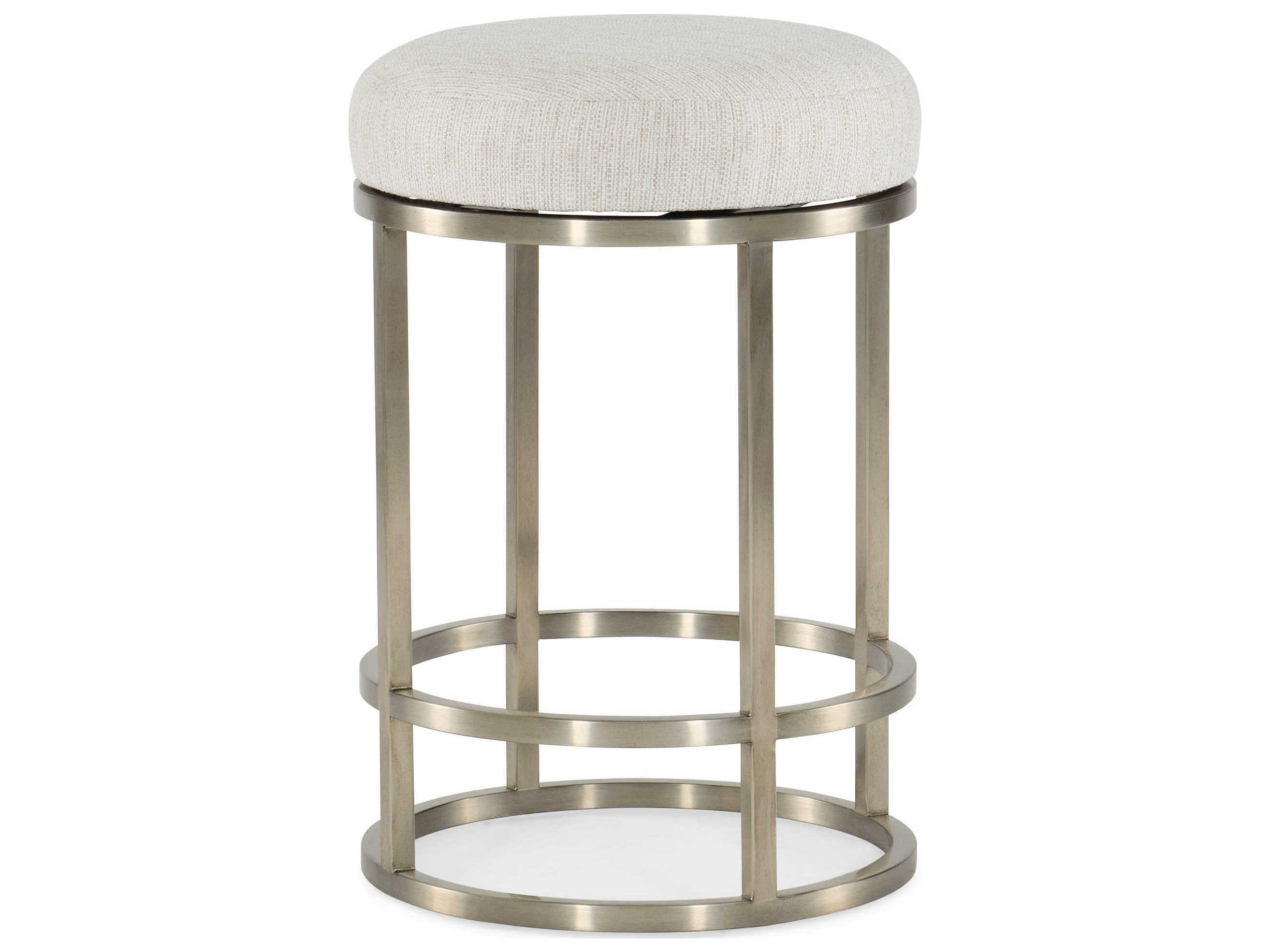 Hooker Furniture Linville Falls Upholstered Remington Porcelain Silver Counter Stool