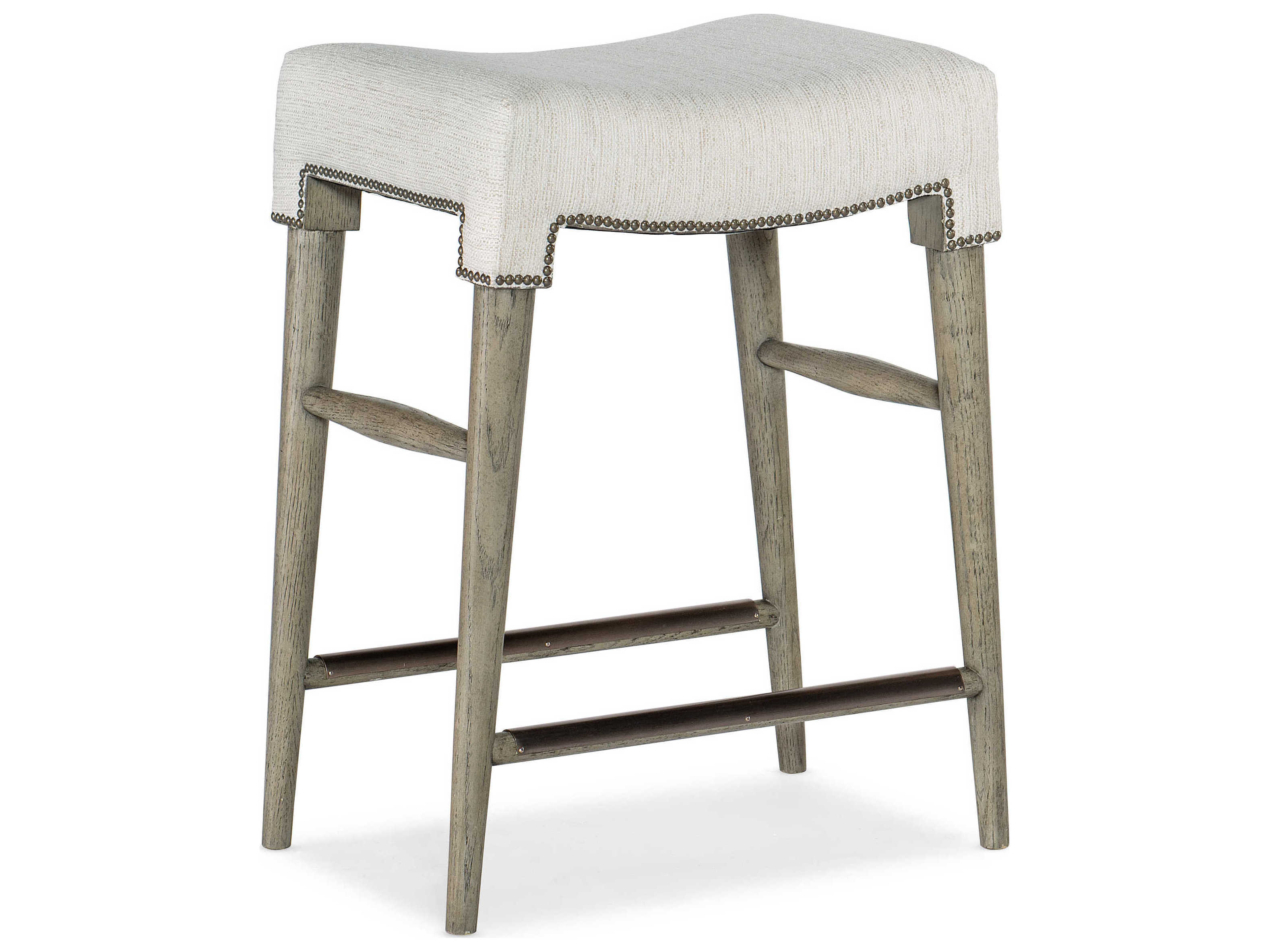 Hooker Furniture Linville Falls Upholstered Solid Wood Remington Porcelain Counter Stool