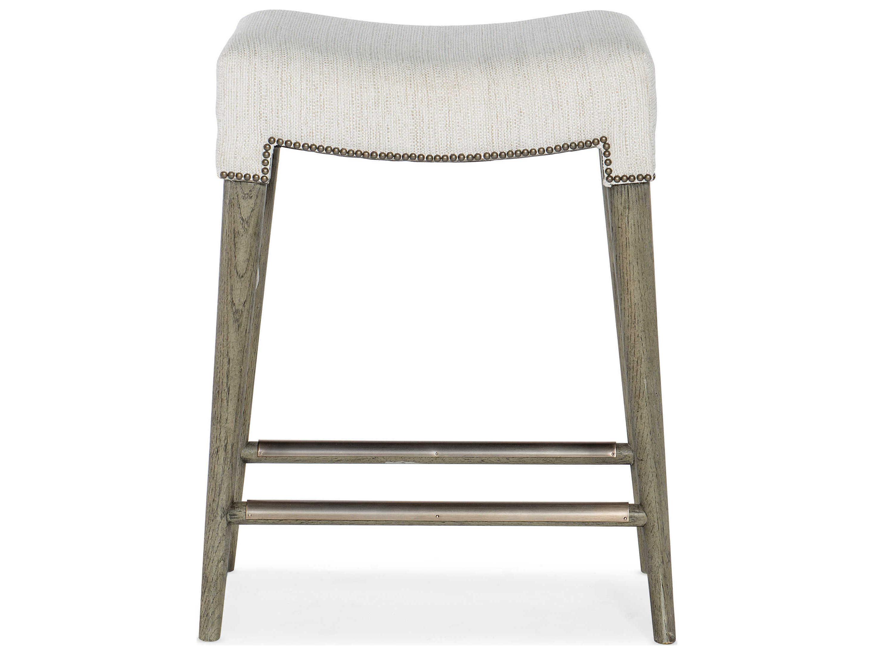 Hooker Furniture Linville Falls Upholstered Solid Wood Remington Porcelain Counter Stool