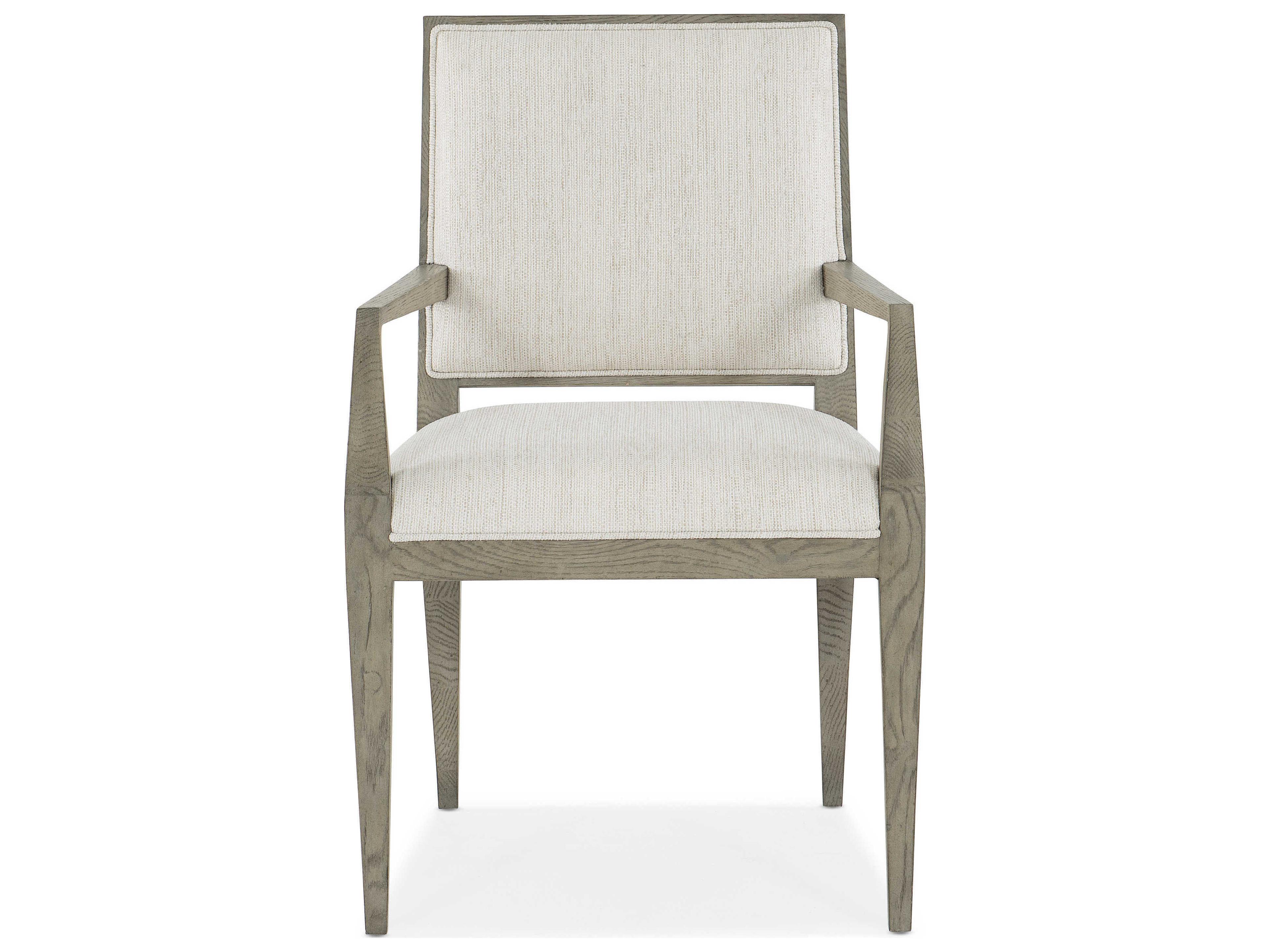 Hooker Furniture Linville Falls Solid Wood Gray Upholstered Arm Dining Chair