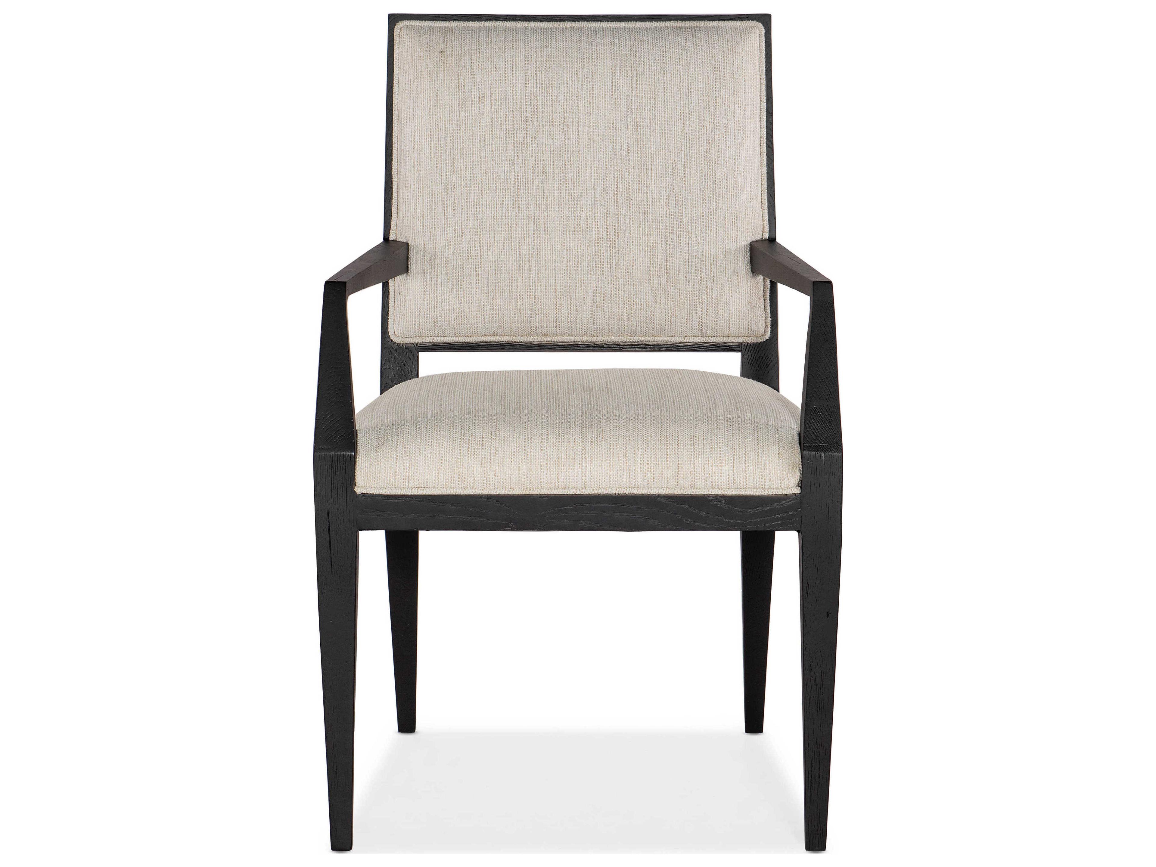 Hooker Furniture Linville Falls Solid Wood Beige Upholstered Arm Dining Chair