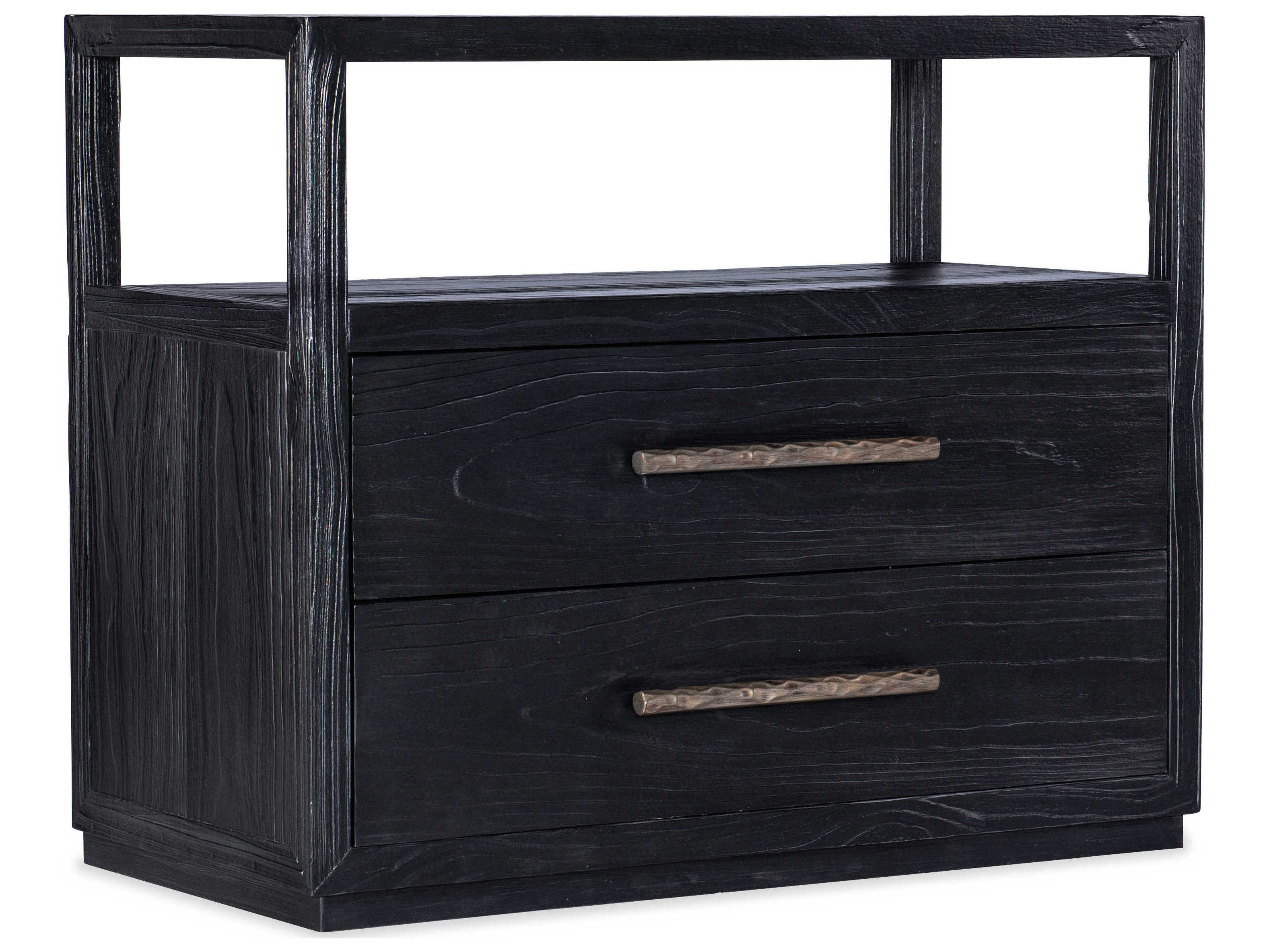 Hooker Furniture Linville Falls Shou Sugi Ban 2-Drawers Pine Wood Nightstand