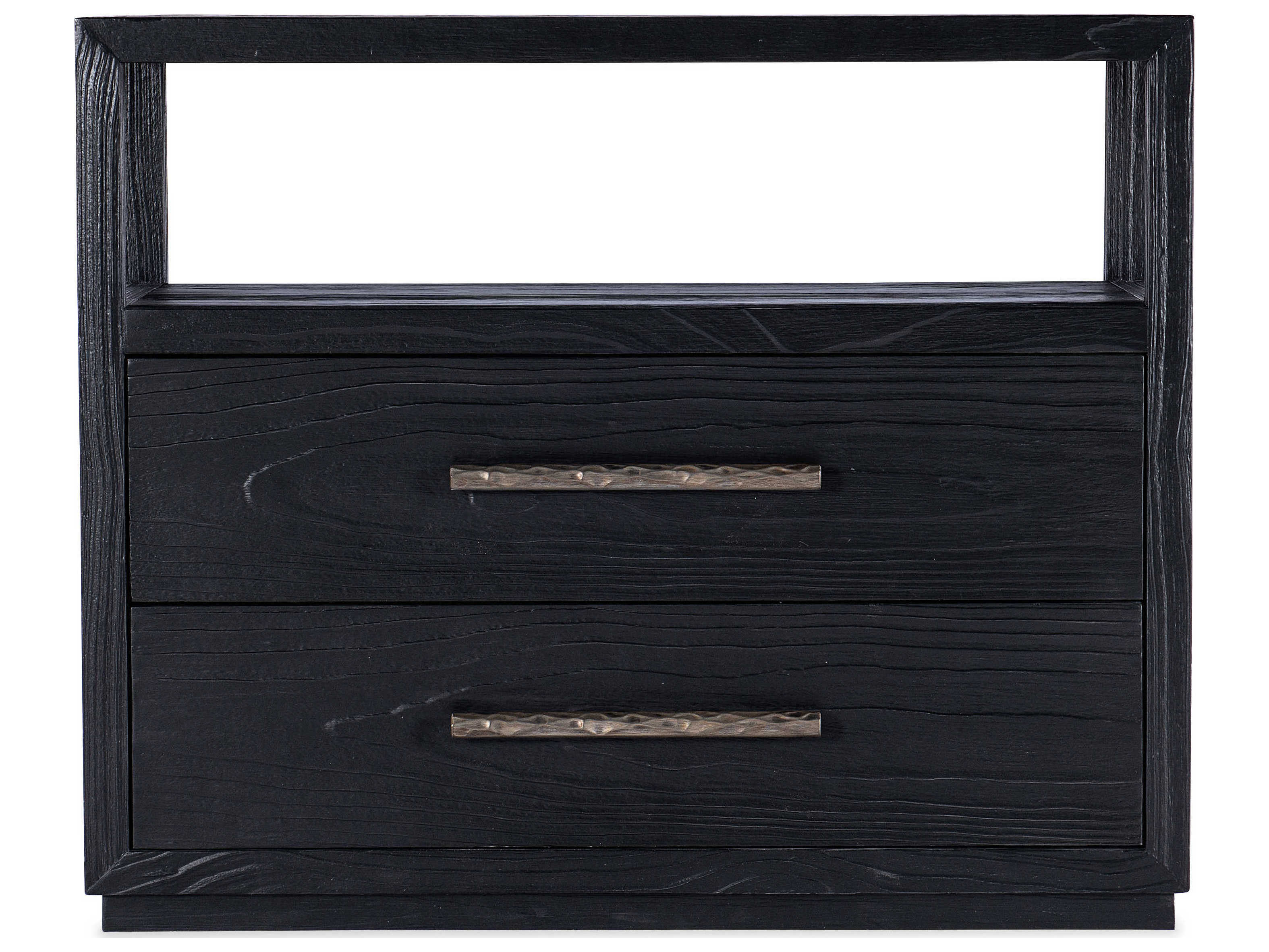 Hooker Furniture Linville Falls Shou Sugi Ban 2-Drawers Pine Wood Nightstand